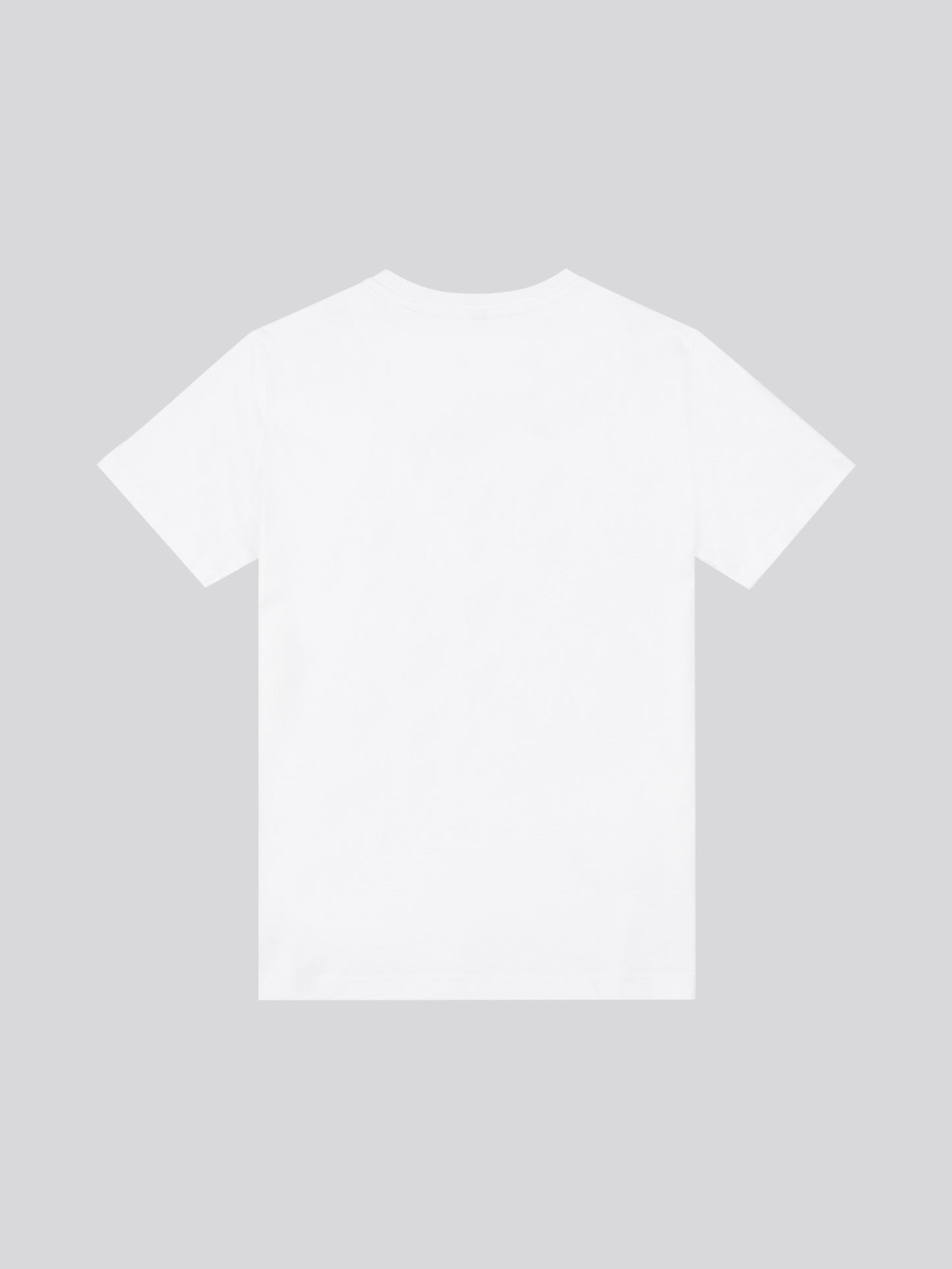 Boys Double Horsemen Graphic T-Shirt in Bright White