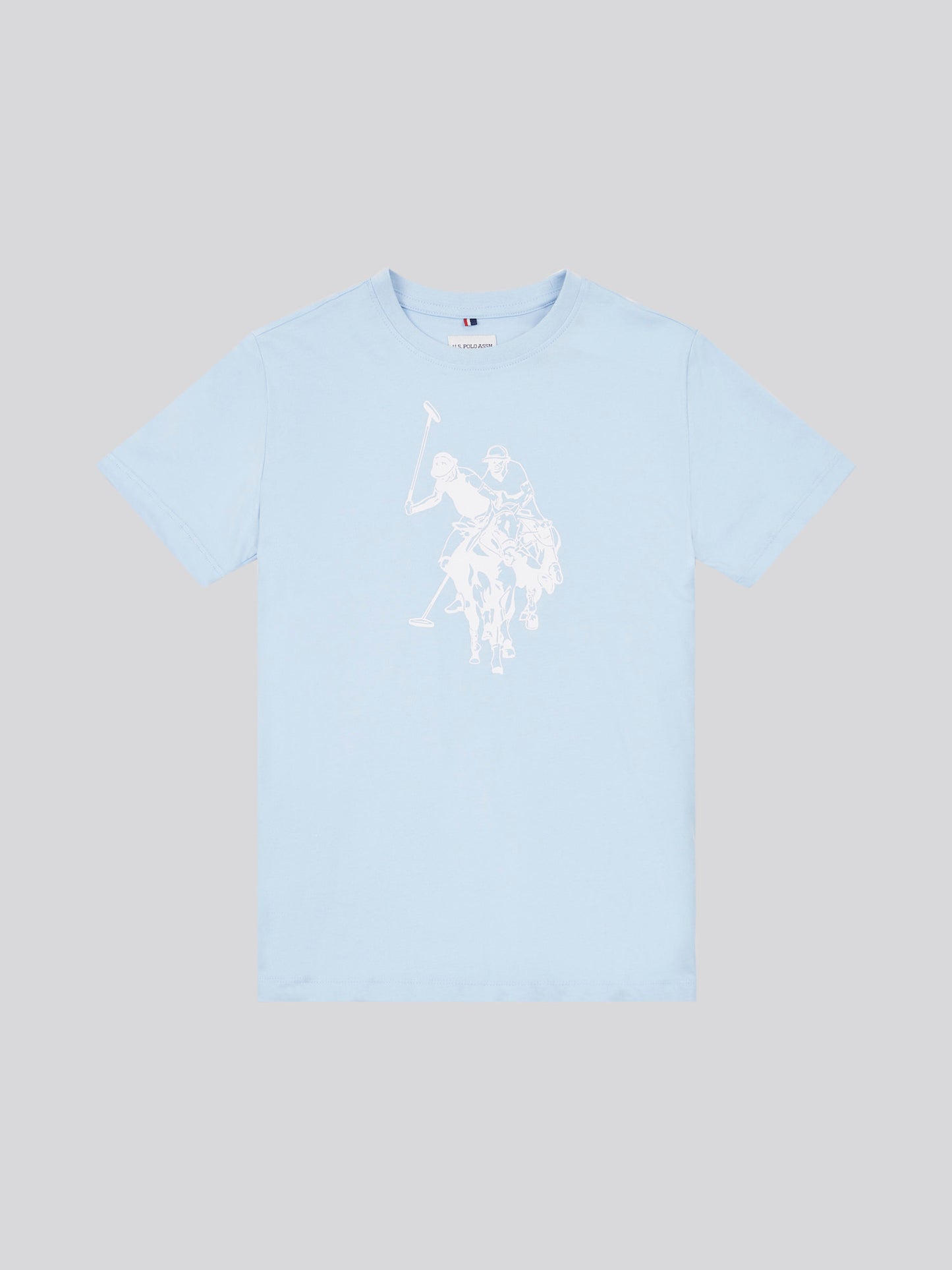 Boys Double Horsemen Graphic T-Shirt in Chambray Blue