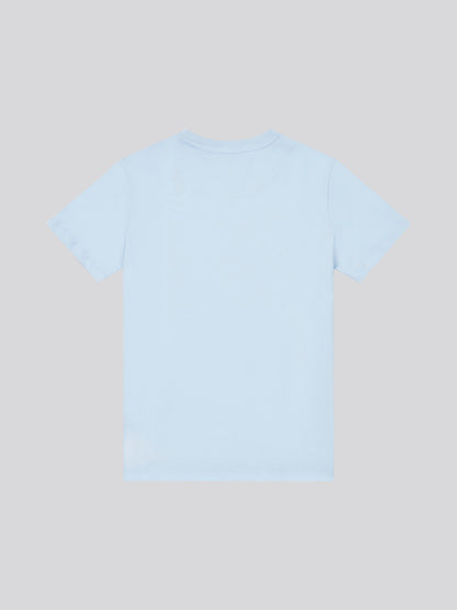 Boys Double Horsemen Graphic T-Shirt in Chambray Blue