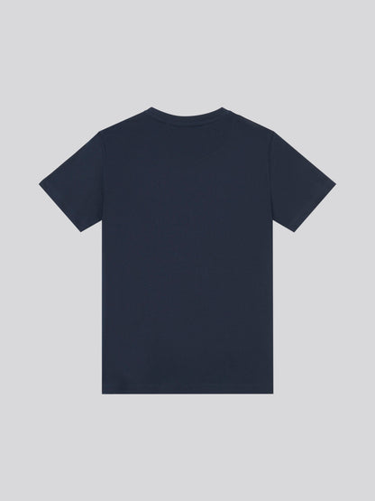 Boys Double Horsemen Graphic T-Shirt in Dark Sapphire Navy