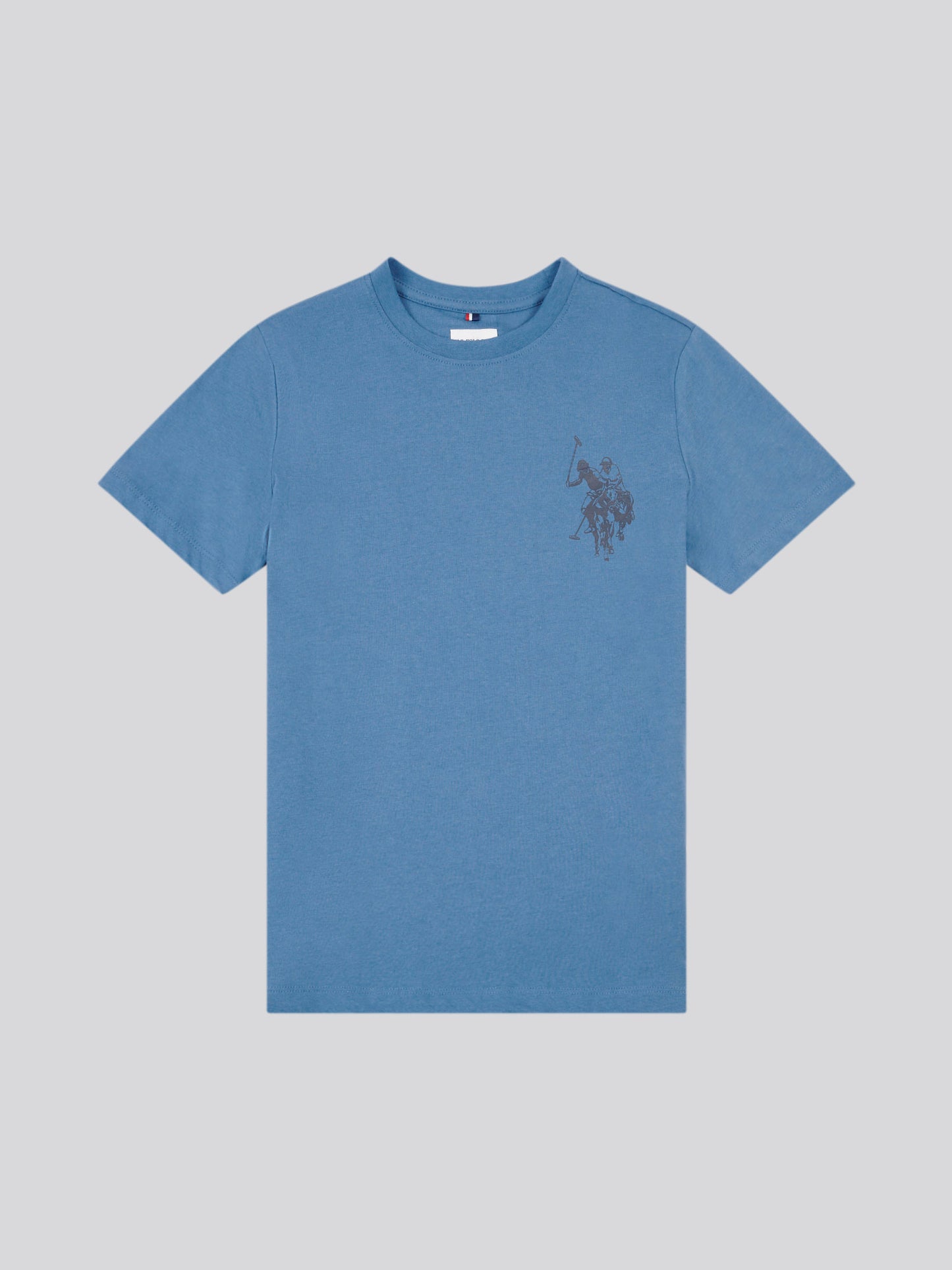 Boys Large Double Horsemen Graphic T-Shirt in Blue Horizon