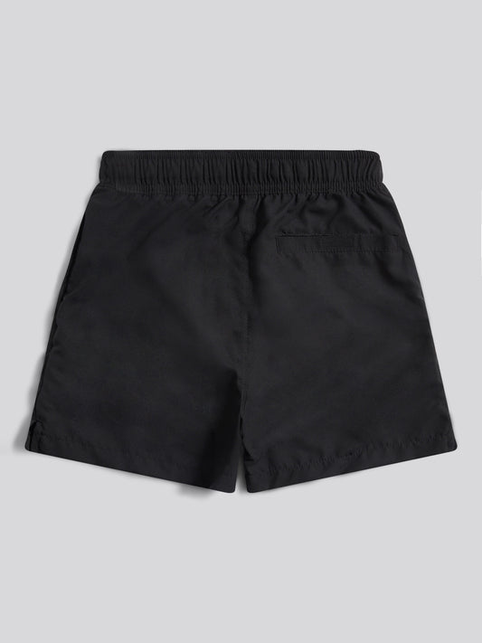 Boys Player 3 Swim Short in Black Bright White DHM