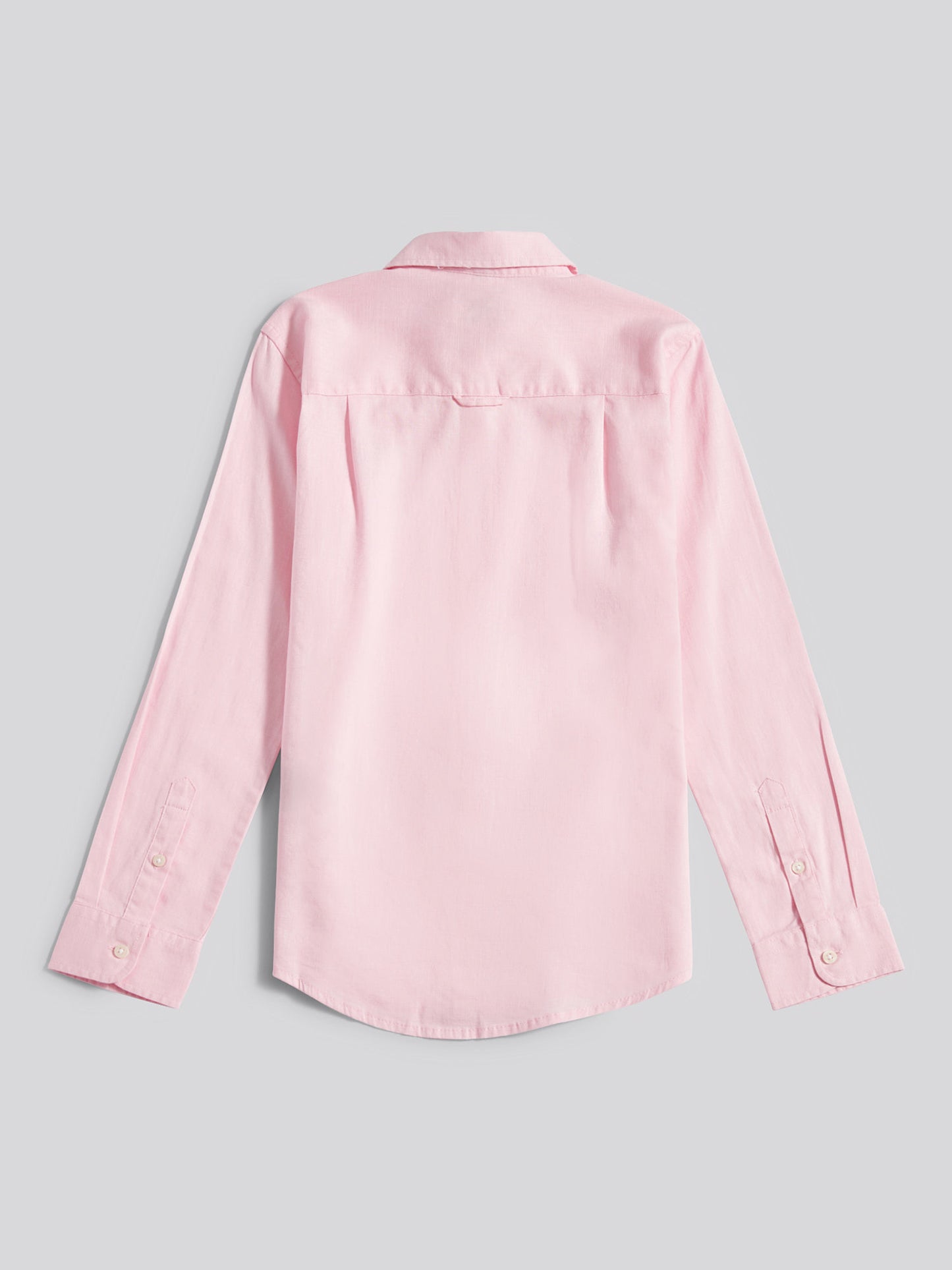 Boys Linen Blend Shirt in Pink a Boo