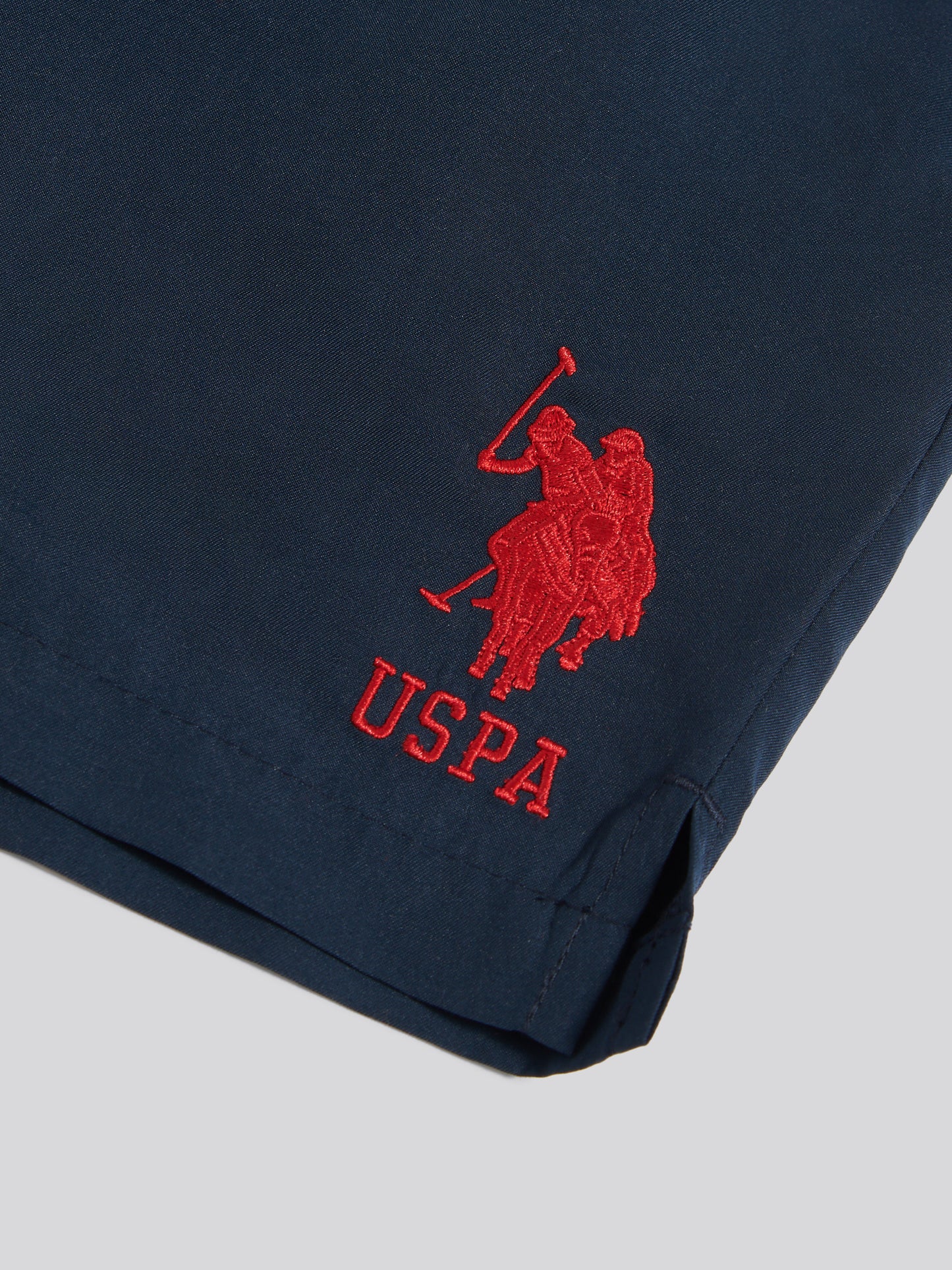 Boys Player 3 Swim Shorts Dark Sapphire Navy / Haute Red DHM