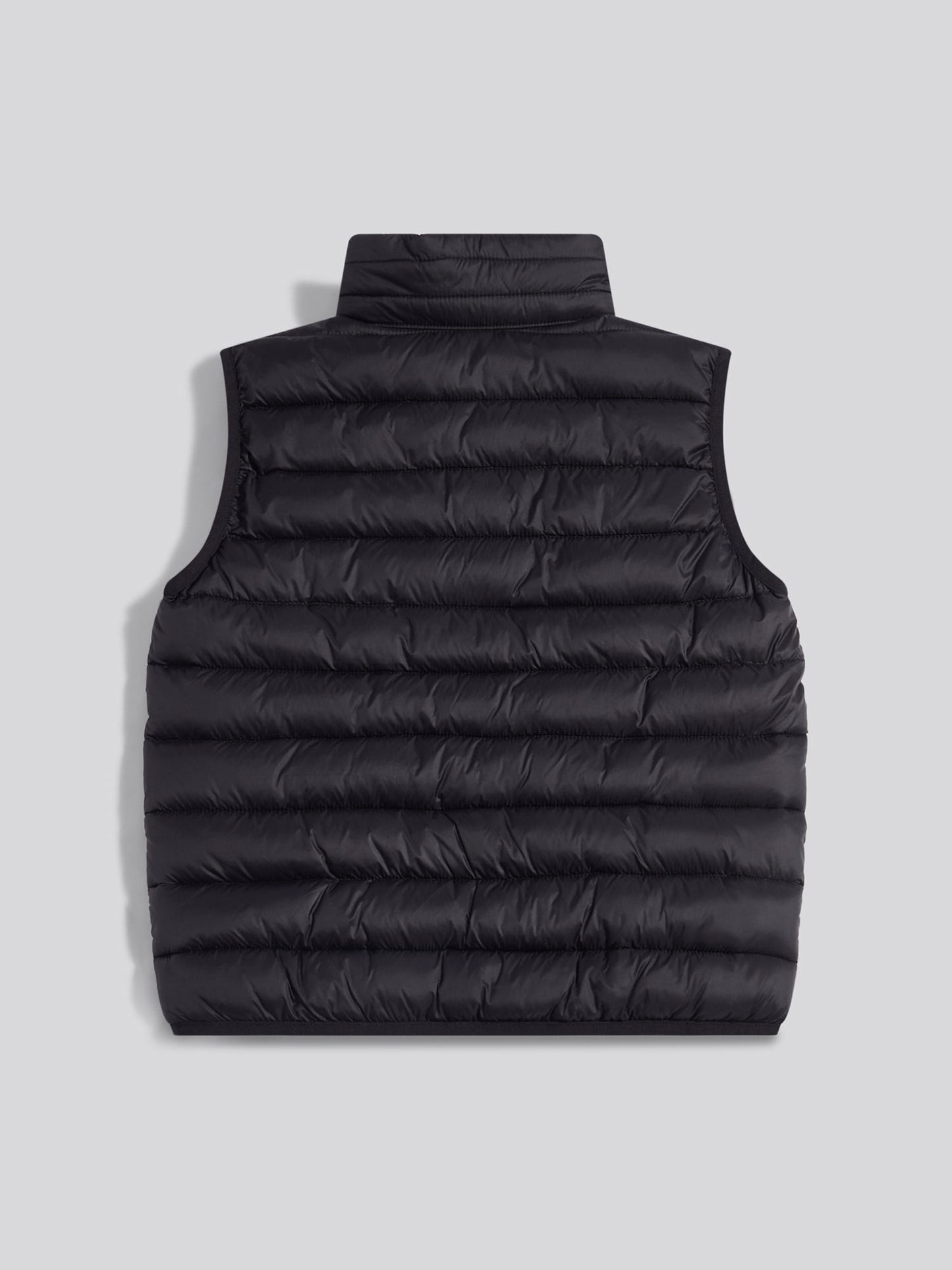 Boys Lightweight Quilted Gilet Black Bright White DHM