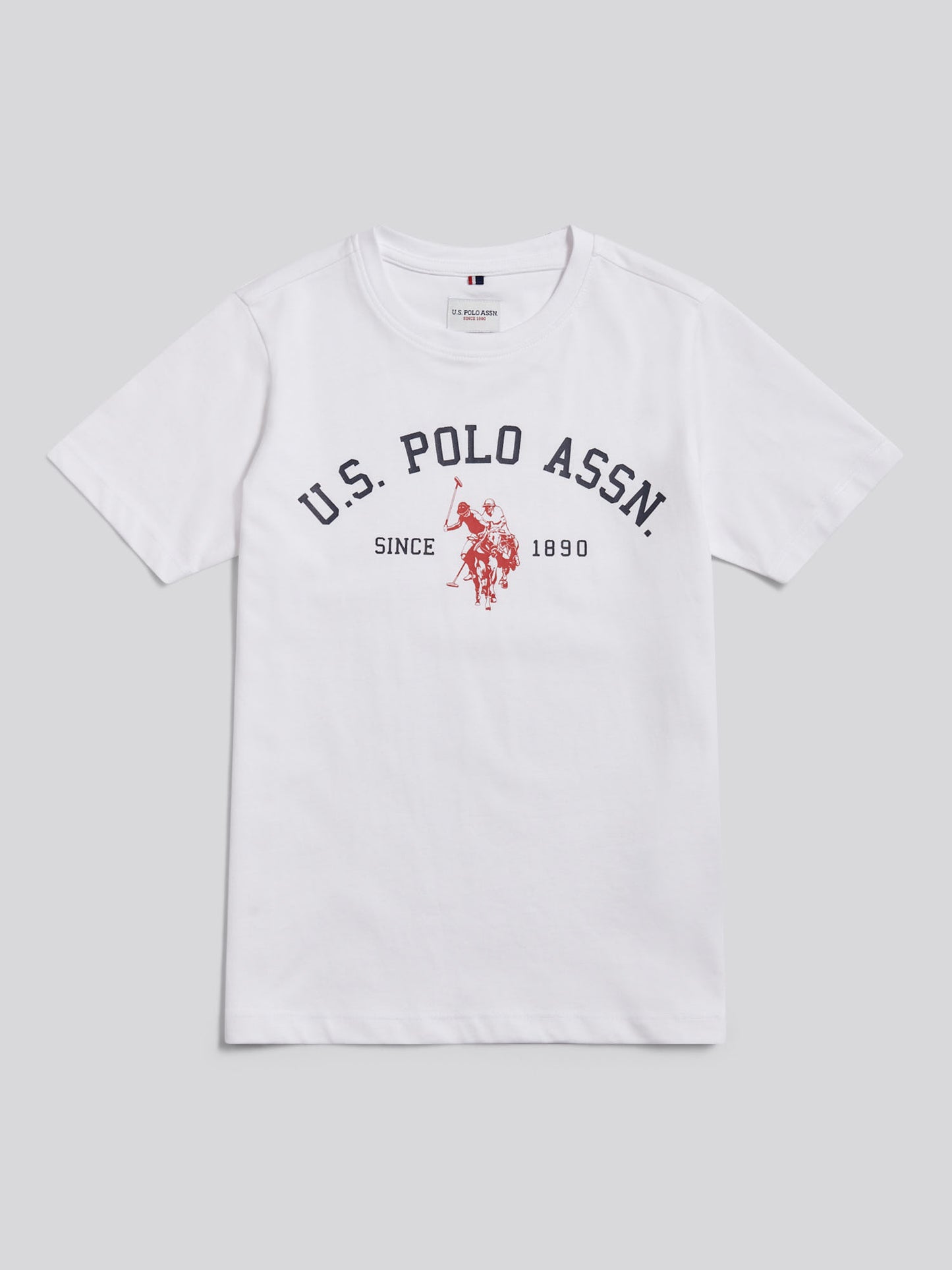 Boys Signature Arch Print T-Shirt in Bright White