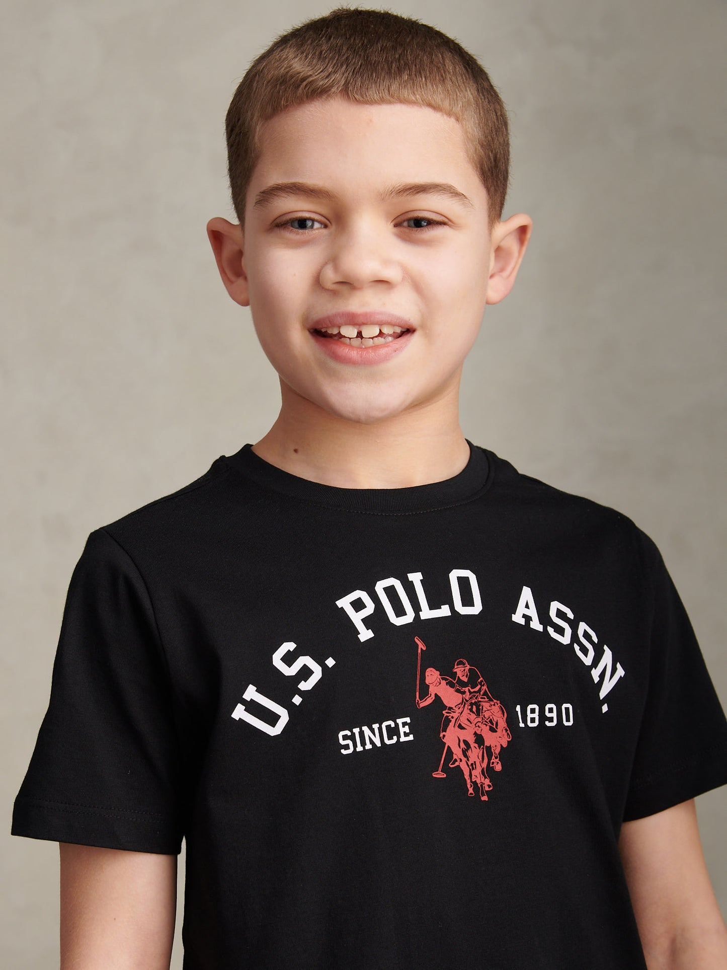 Boys Signature Arch Print T-Shirt Black