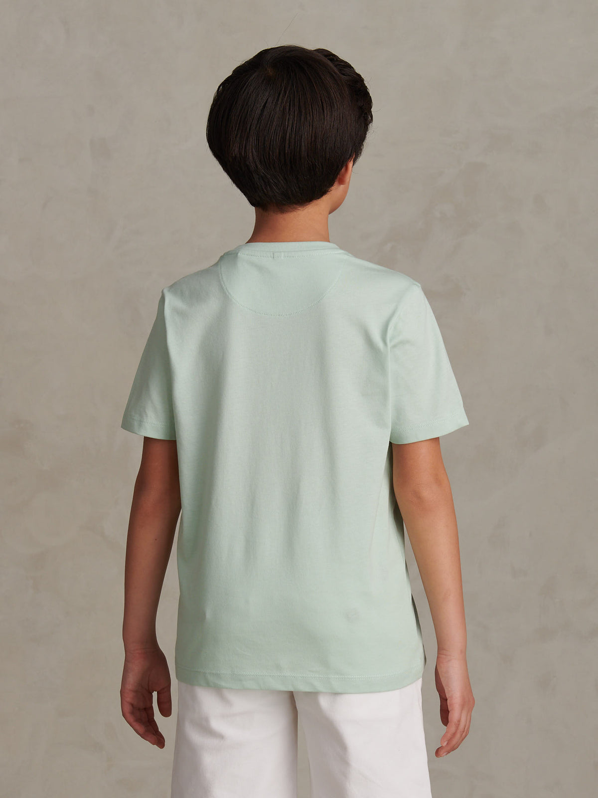 Boys Signature Arch Print T-Shirt Aqua Foam