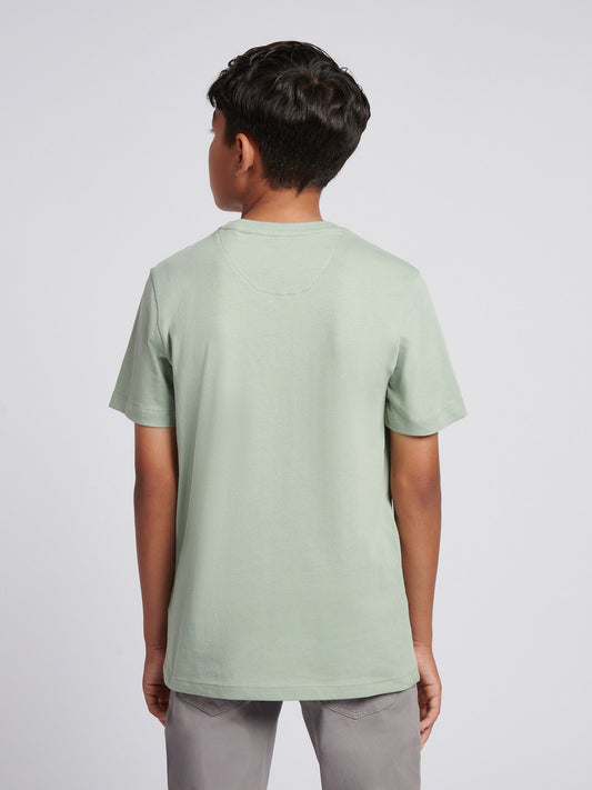 Boys Signature Arch Print T-Shirt in Iceberg Green