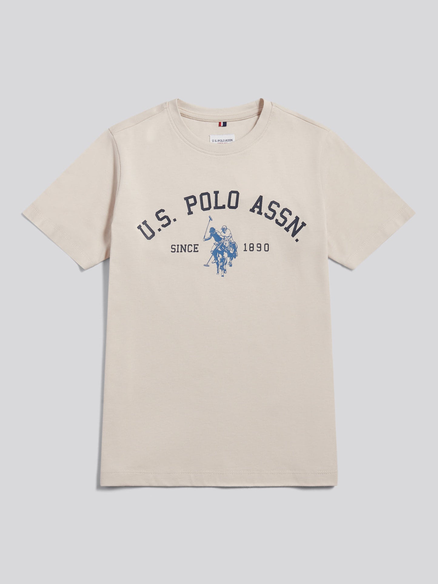 Boys Signature Arch Print T-Shirt in Beige