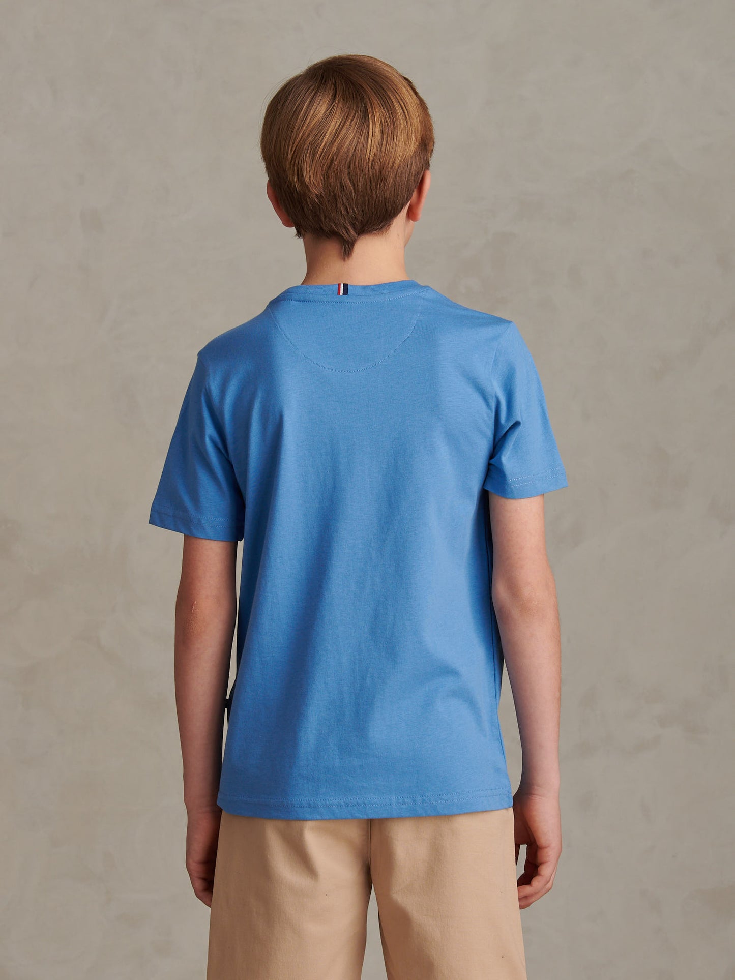 Boys Texture Double Horsemen T-Shirt Riviera