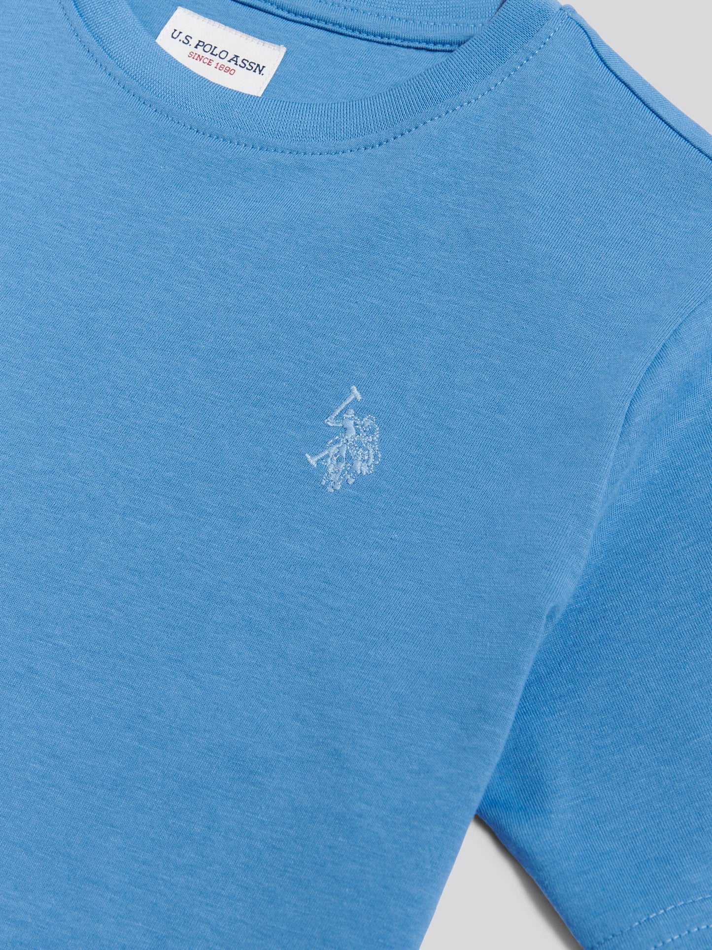 Boys Texture Double Horsemen T-Shirt Riviera