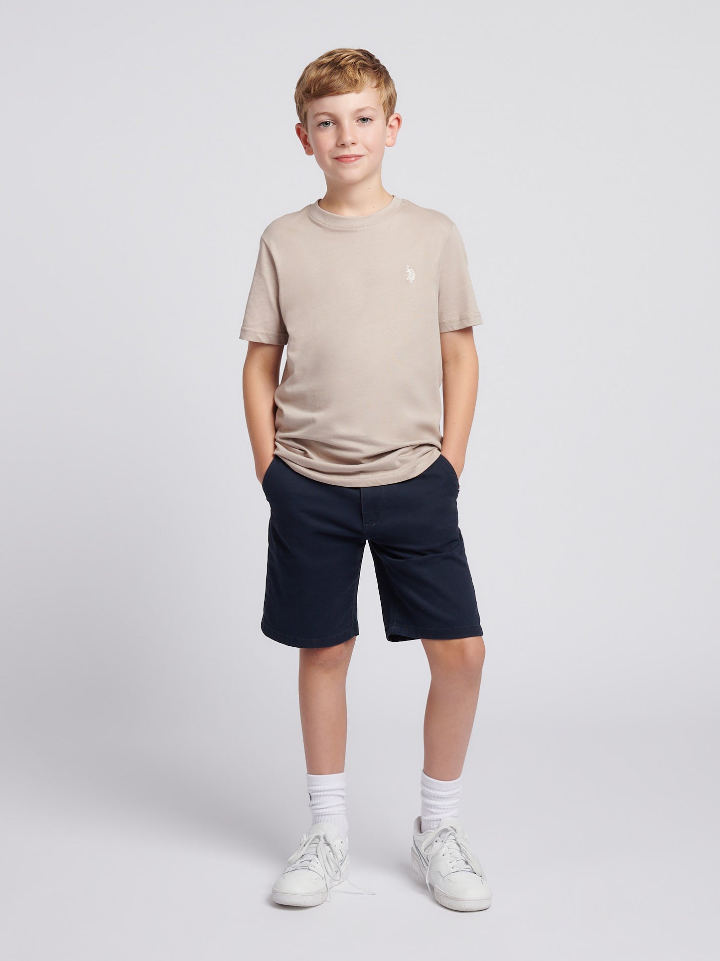 Boys Texture Double Horsemen T-Shirt Atmosphere