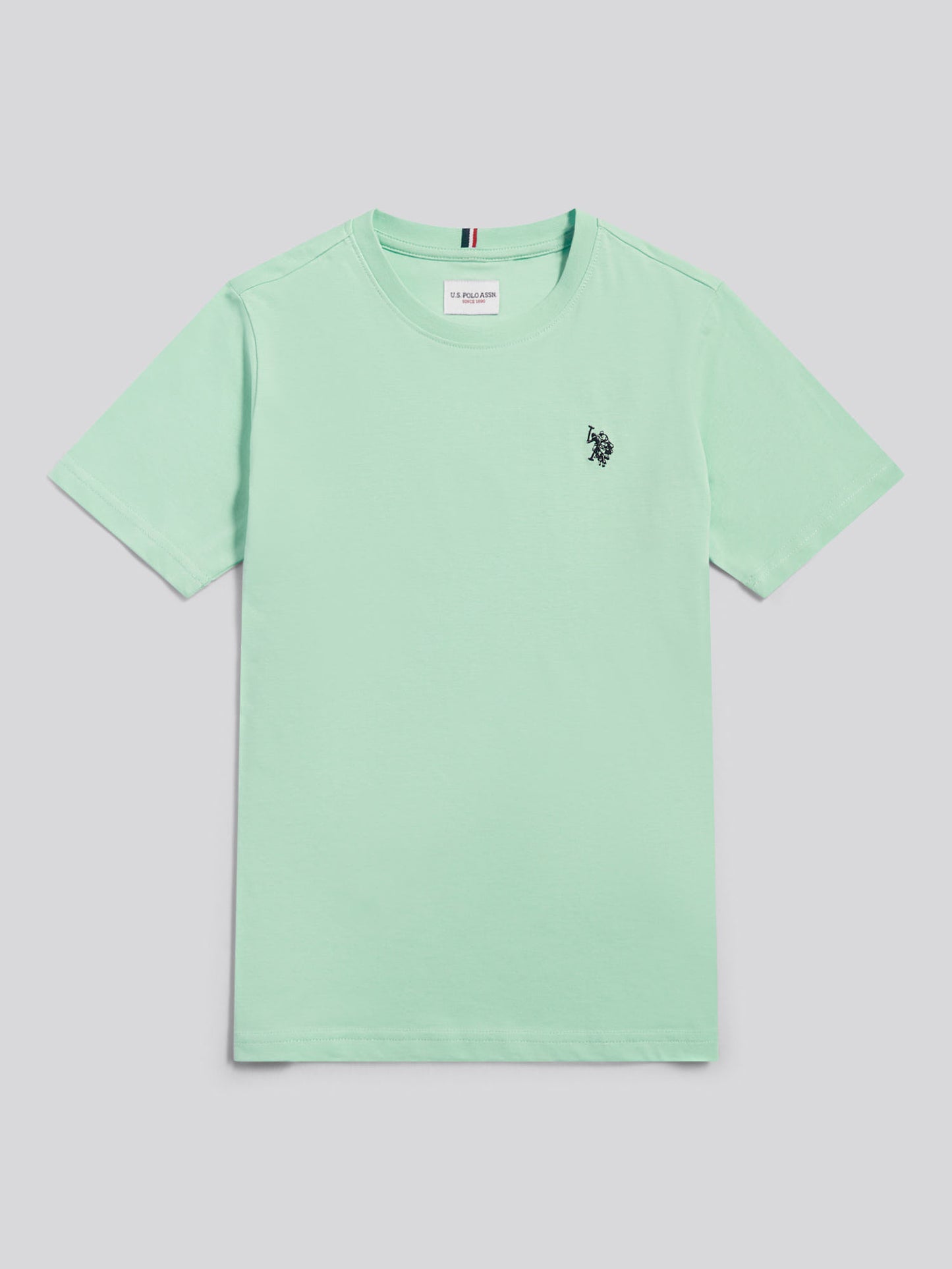 Boys Texture Double Horsemen T-Shirt Aqua Foam