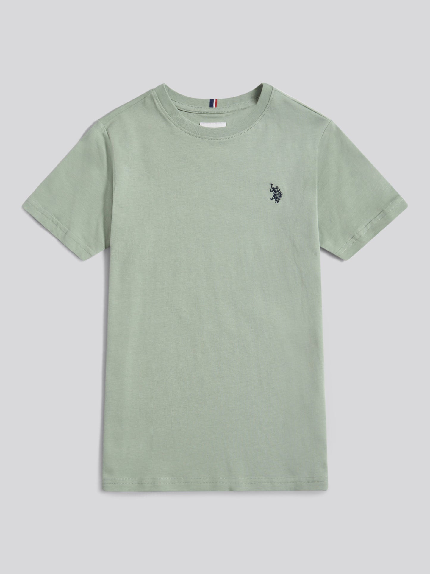 Boys Texture Double Horsemen T-Shirt in Iceberg Green