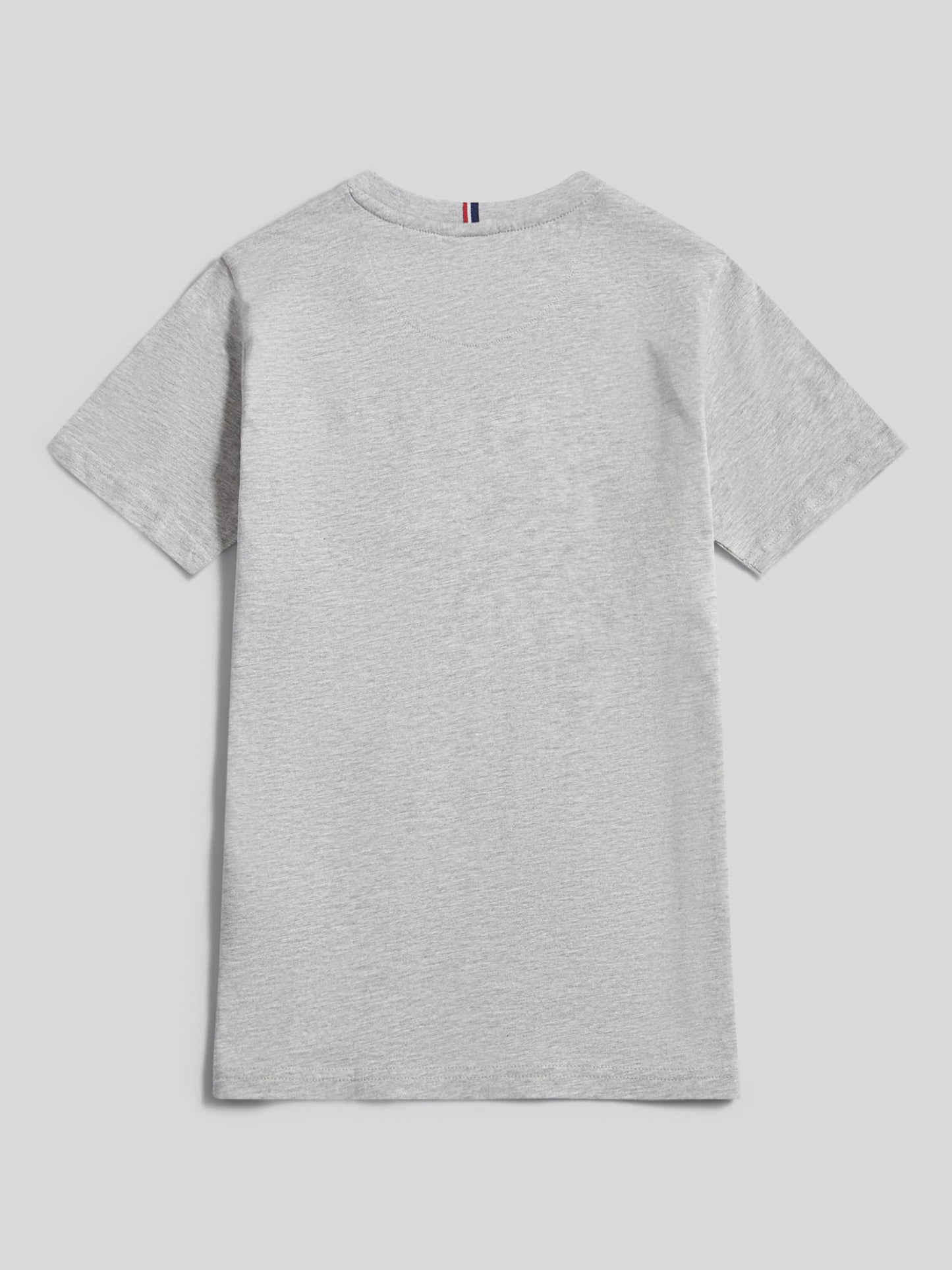 Boys Texture Double Horsemen T-Shirt in Mid Grey Marl