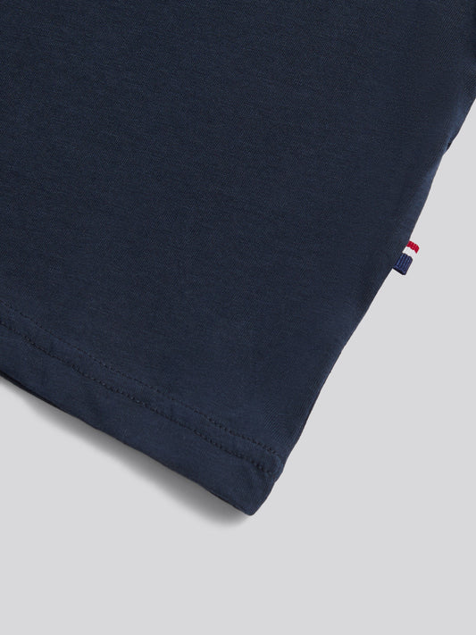 Boys Player 3 T-Shirt in Dark Sapphire Navy / Haute Red DHM