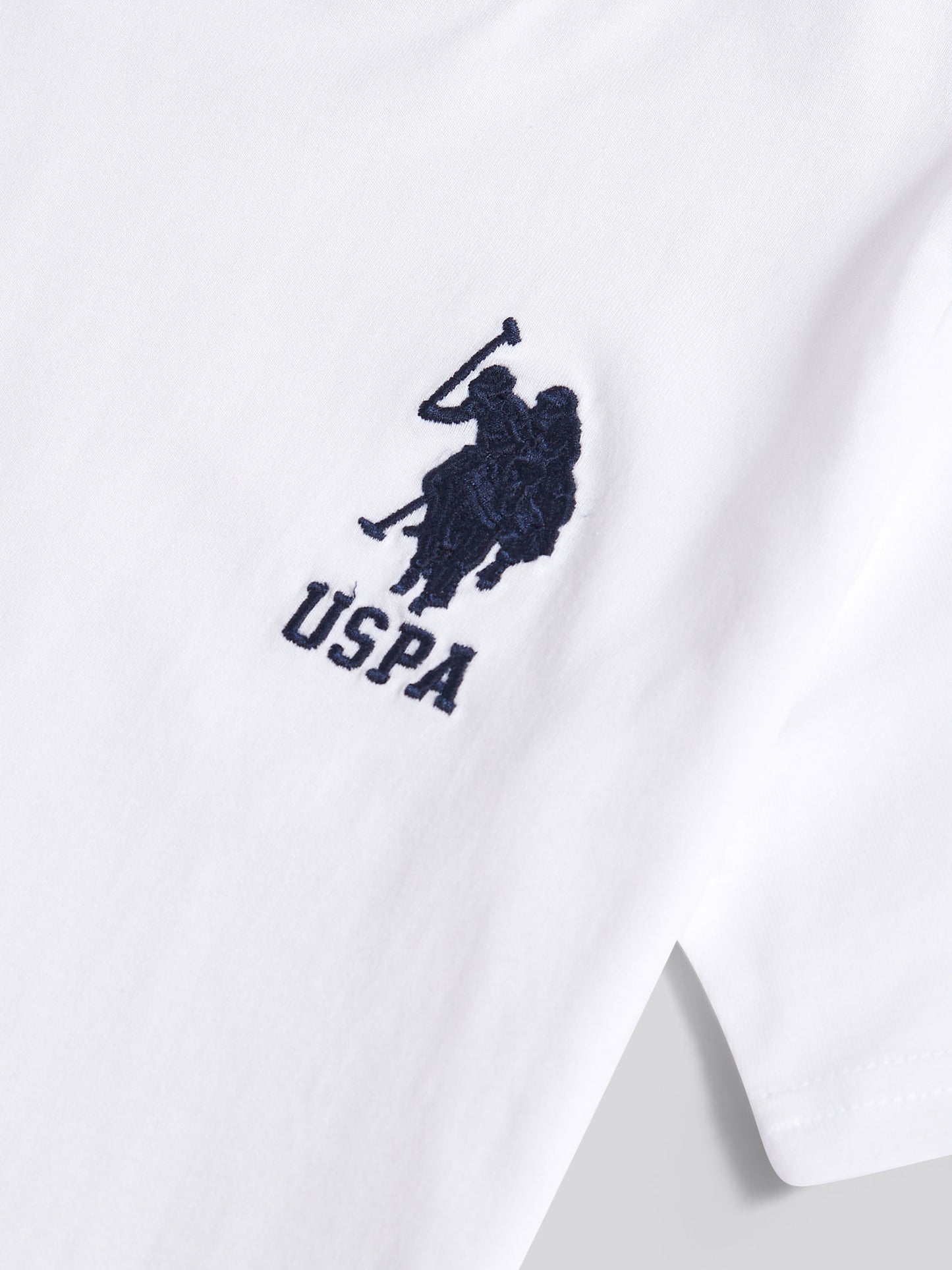 Boys Player 3 T-Shirt in White / Dark Sapphire Navy DHM