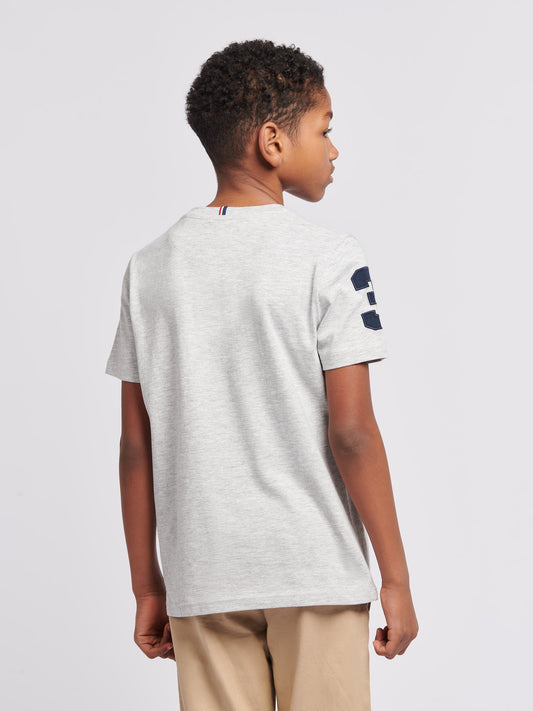 Boys Player 3 T-Shirt in Mid Grey Marl
