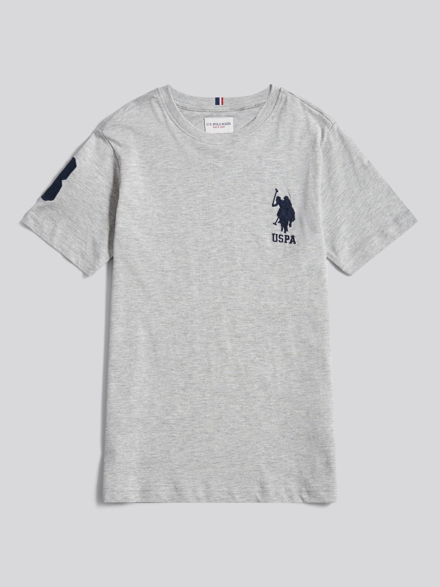 Boys Player 3 T-Shirt in Mid Grey Marl