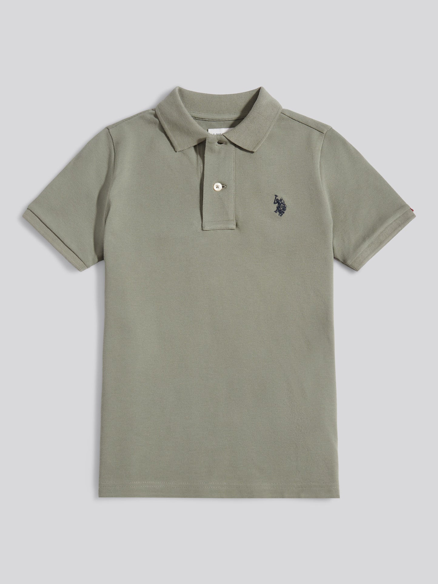 Boys Double Horsemen Polo Shirt Mulled Basil