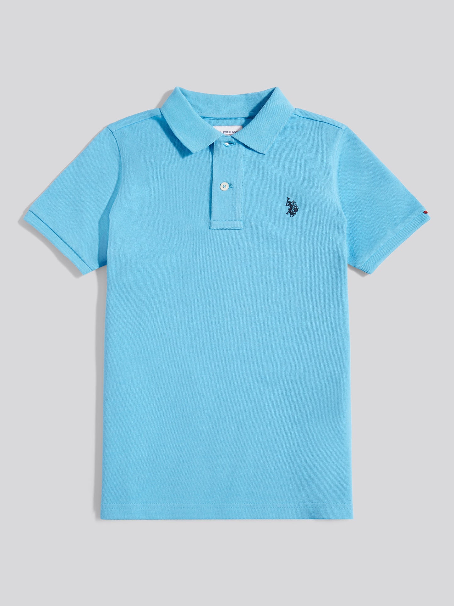 Boys Double Horsemen Polo Shirt in Heritage Blue
