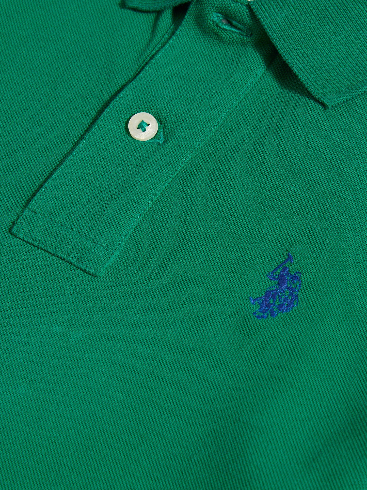 Boys Double Horsemen Polo Shirt in Lush Meadow