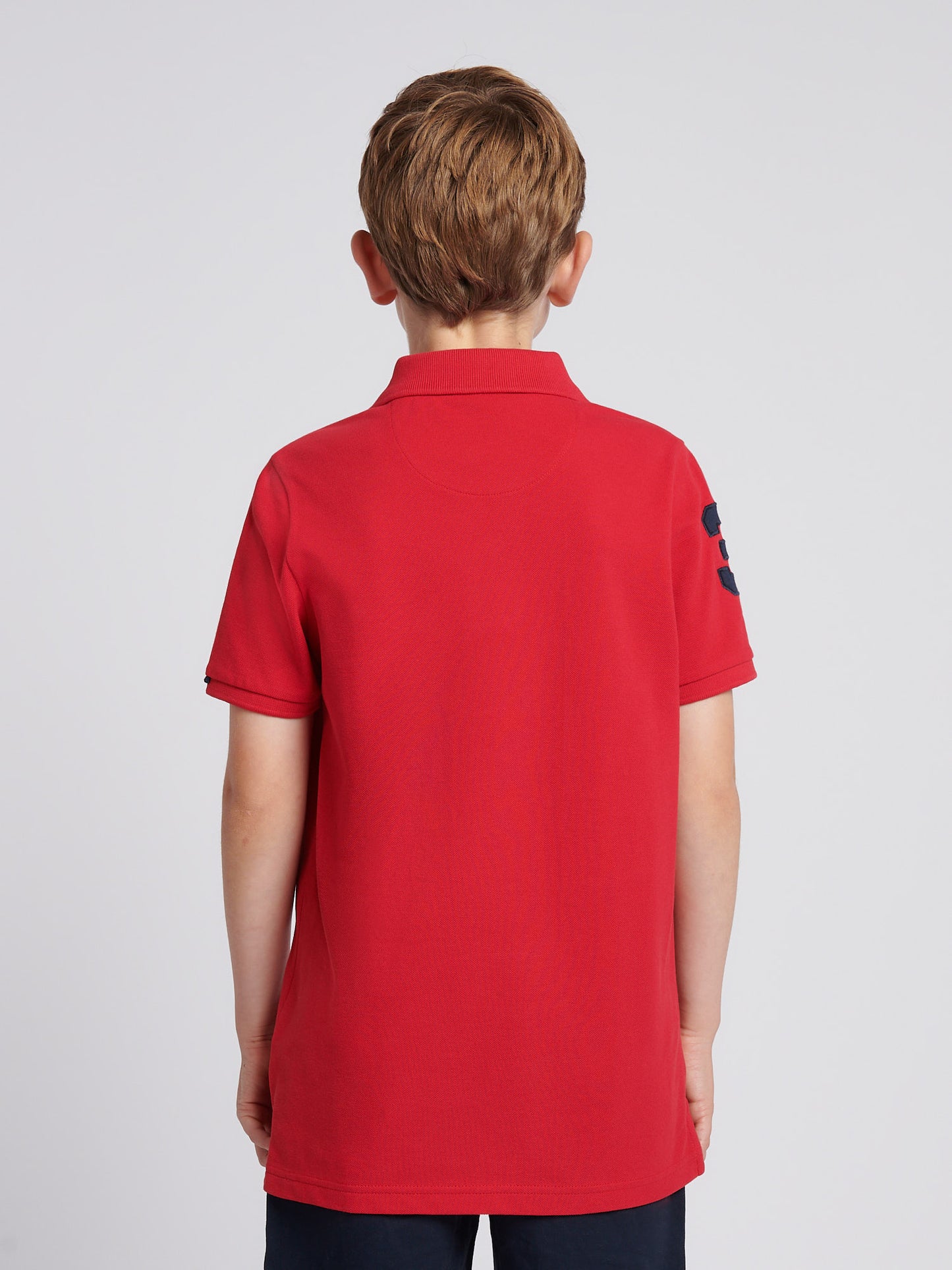 Boys Player 3 Polo Shirt in Haute Red