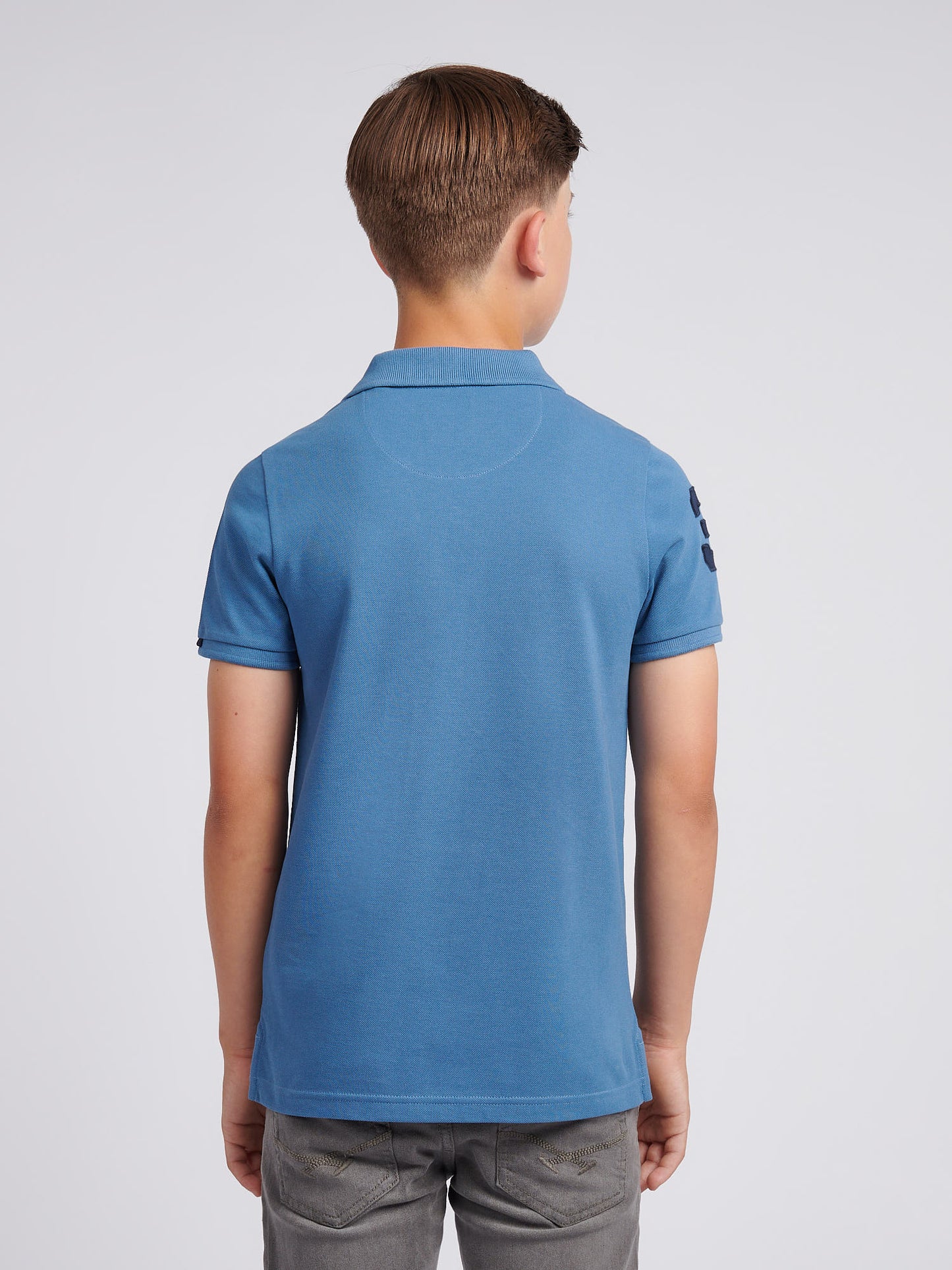 Boys Player 3 Polo Shirt in Blue Horizon