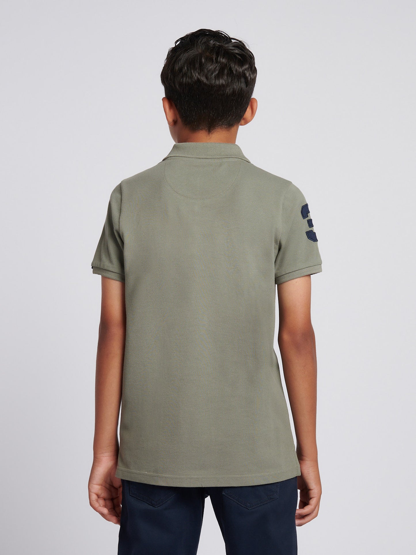 Boys Player 3 Polo Shirt in Mulled Basil
