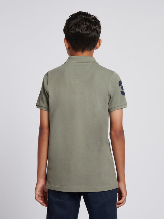 Boys Player 3 Polo Shirt in Mulled Basil