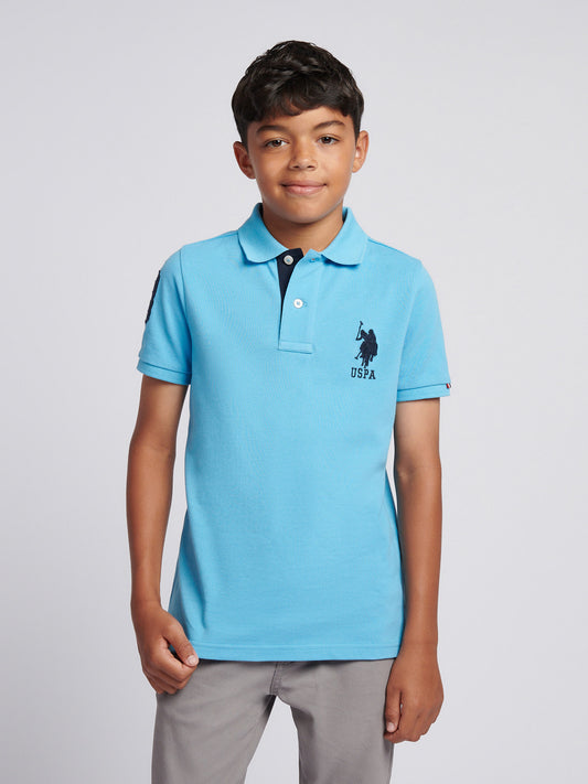 Boys Player 3 Polo Shirt in Heritage Blue
