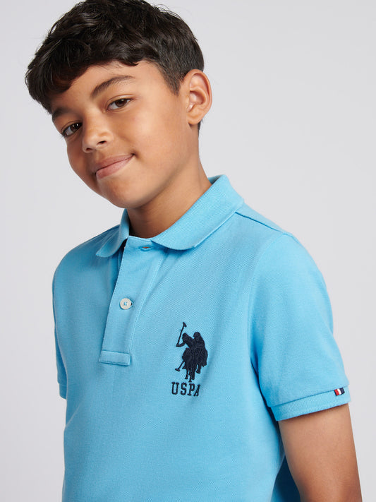 Boys Player 3 Polo Shirt in Heritage Blue