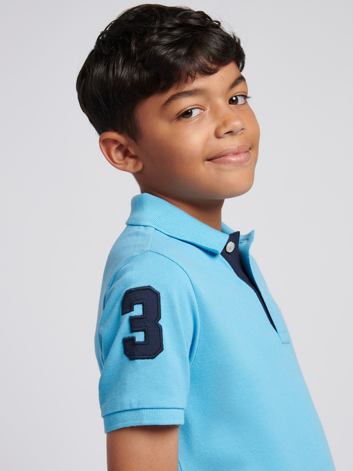 Boys Player 3 Polo Shirt in Heritage Blue