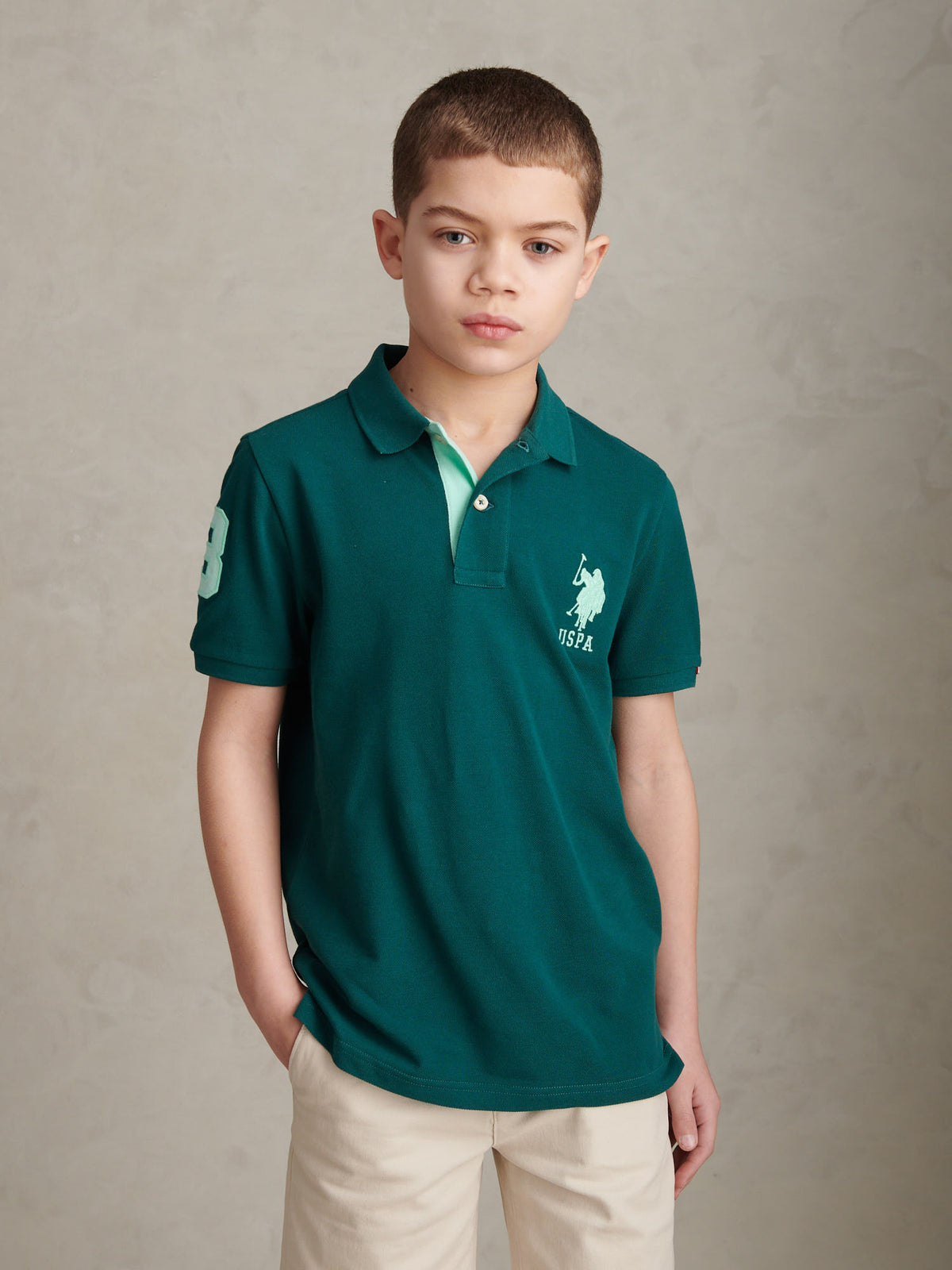 Boys Player 3 Polo Shirt Mediterranea