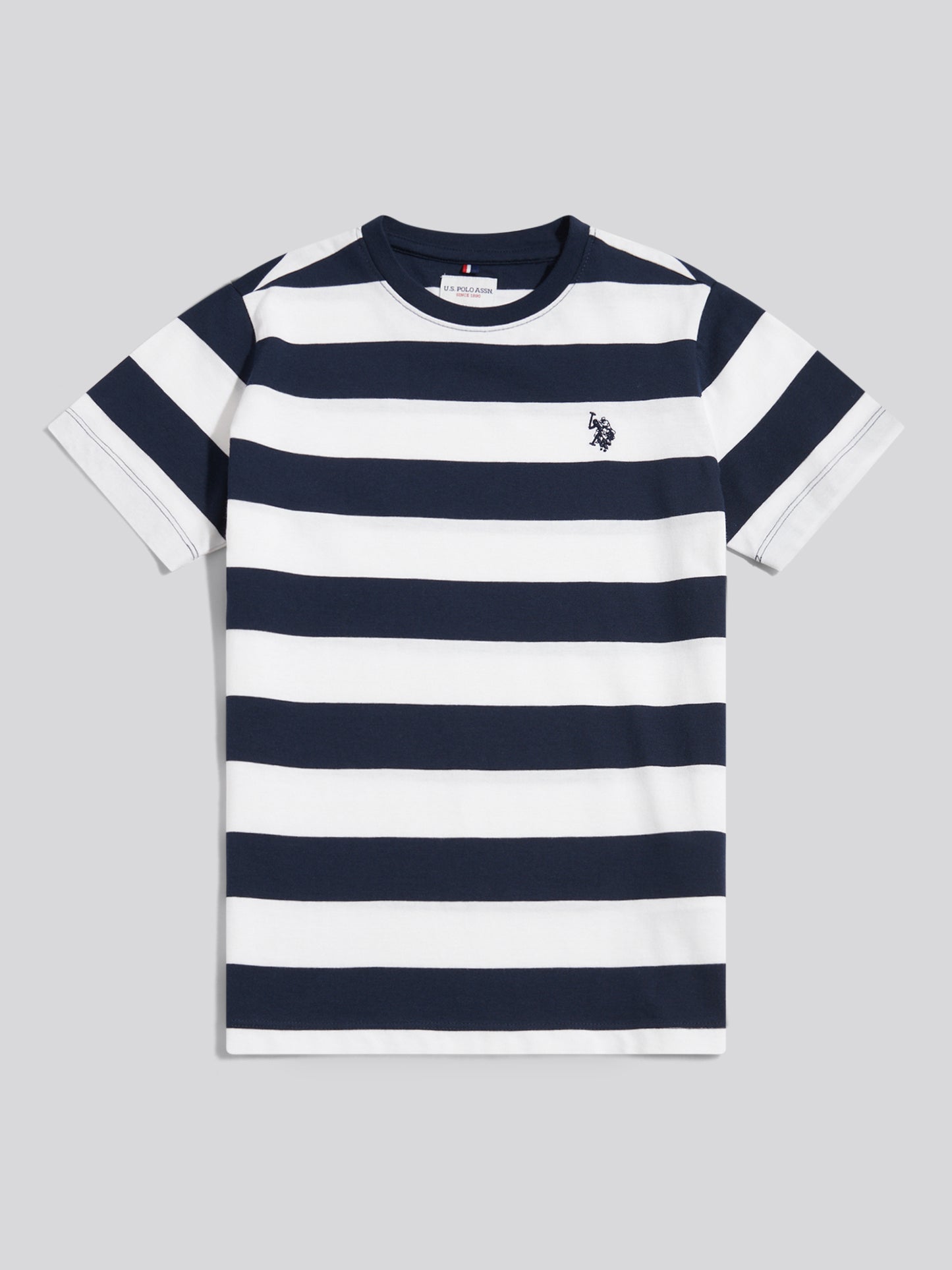 Boys Classic Stripe T-Shirt Dark Sapphire Navy