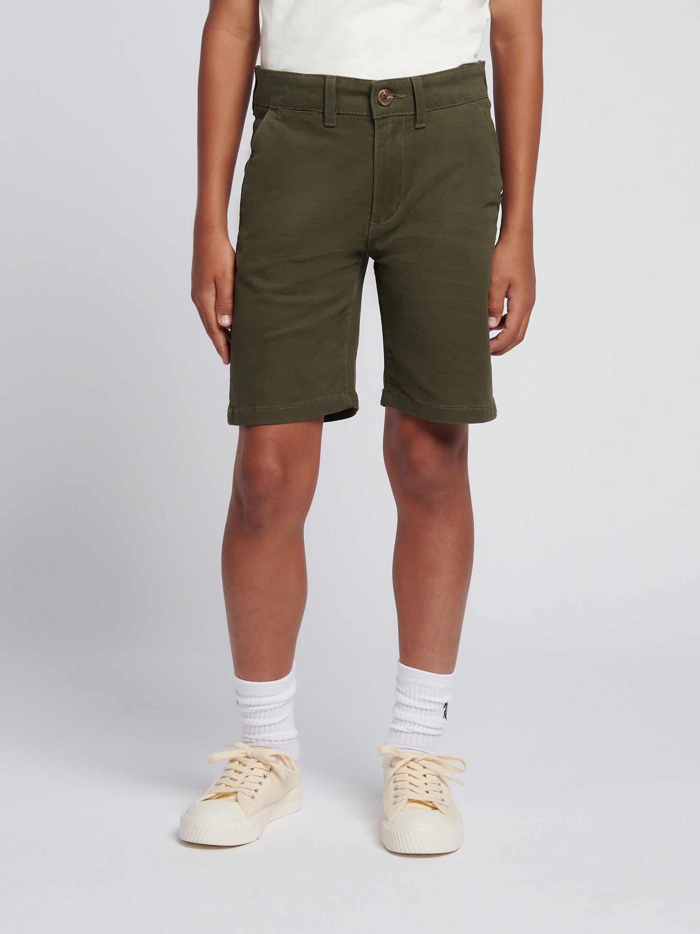 Boys Classic Chino Short in Forest Night