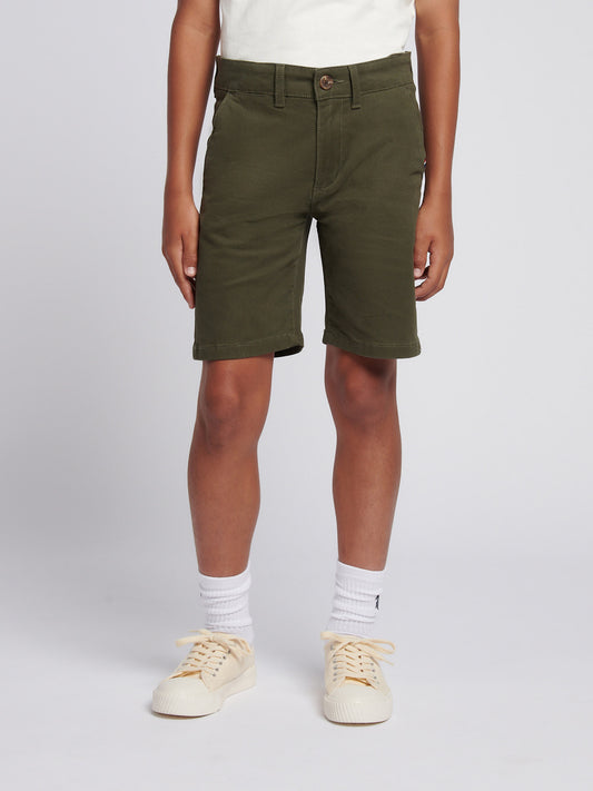 Boys Classic Chino Short in Forest Night