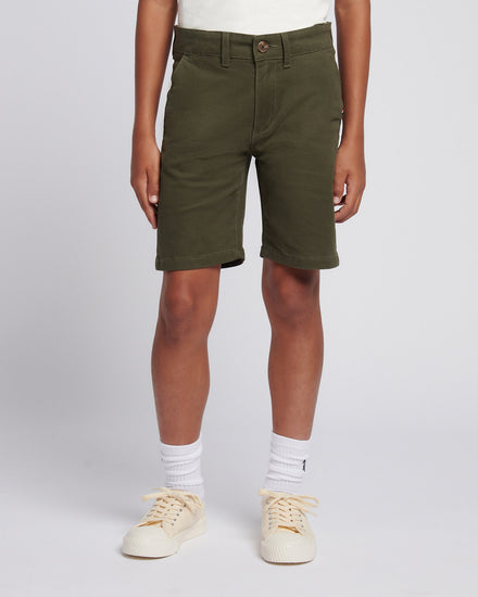 Boys Classic Chino Short in Forest Night
