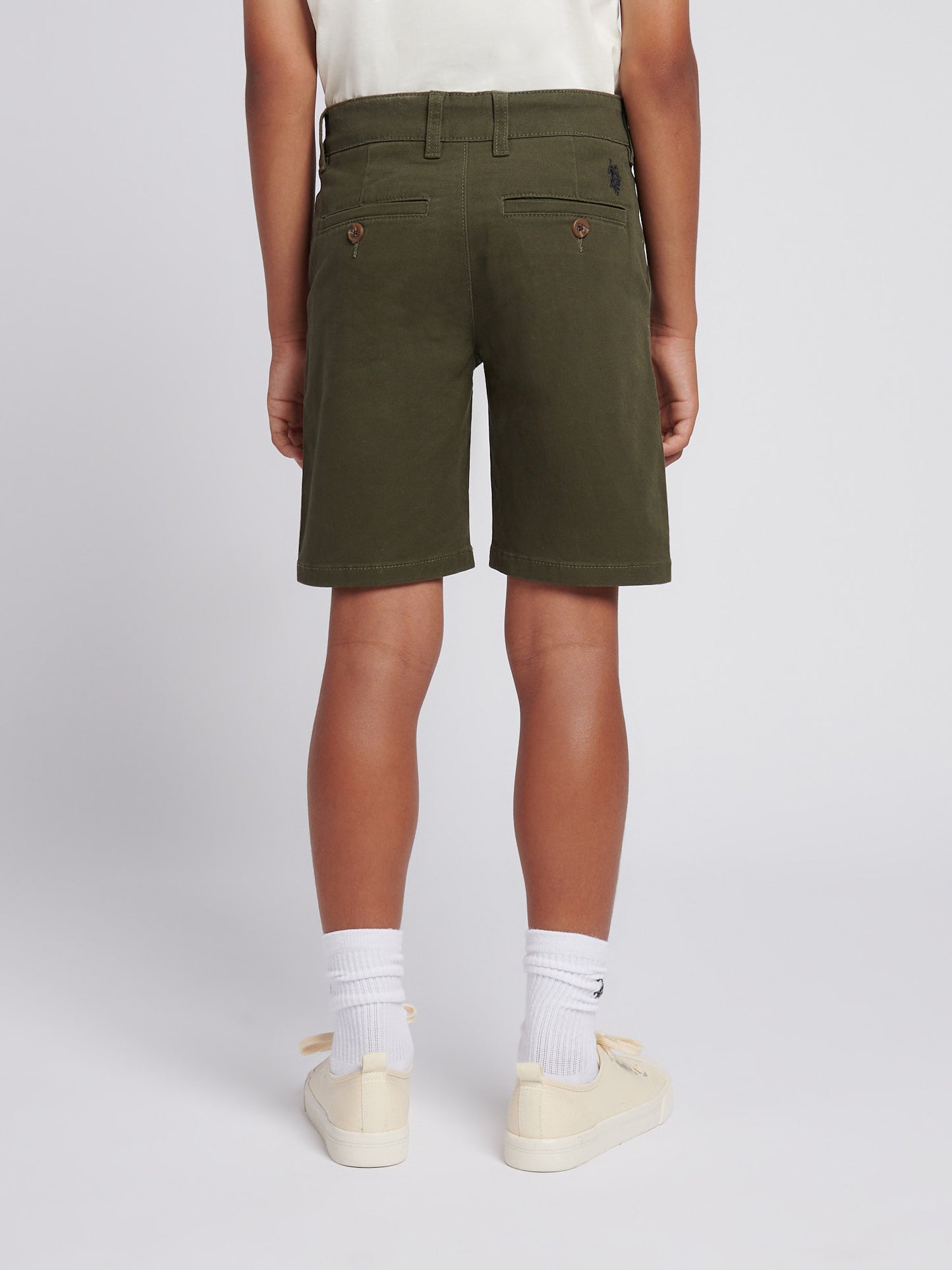 Boys Classic Chino Short in Forest Night