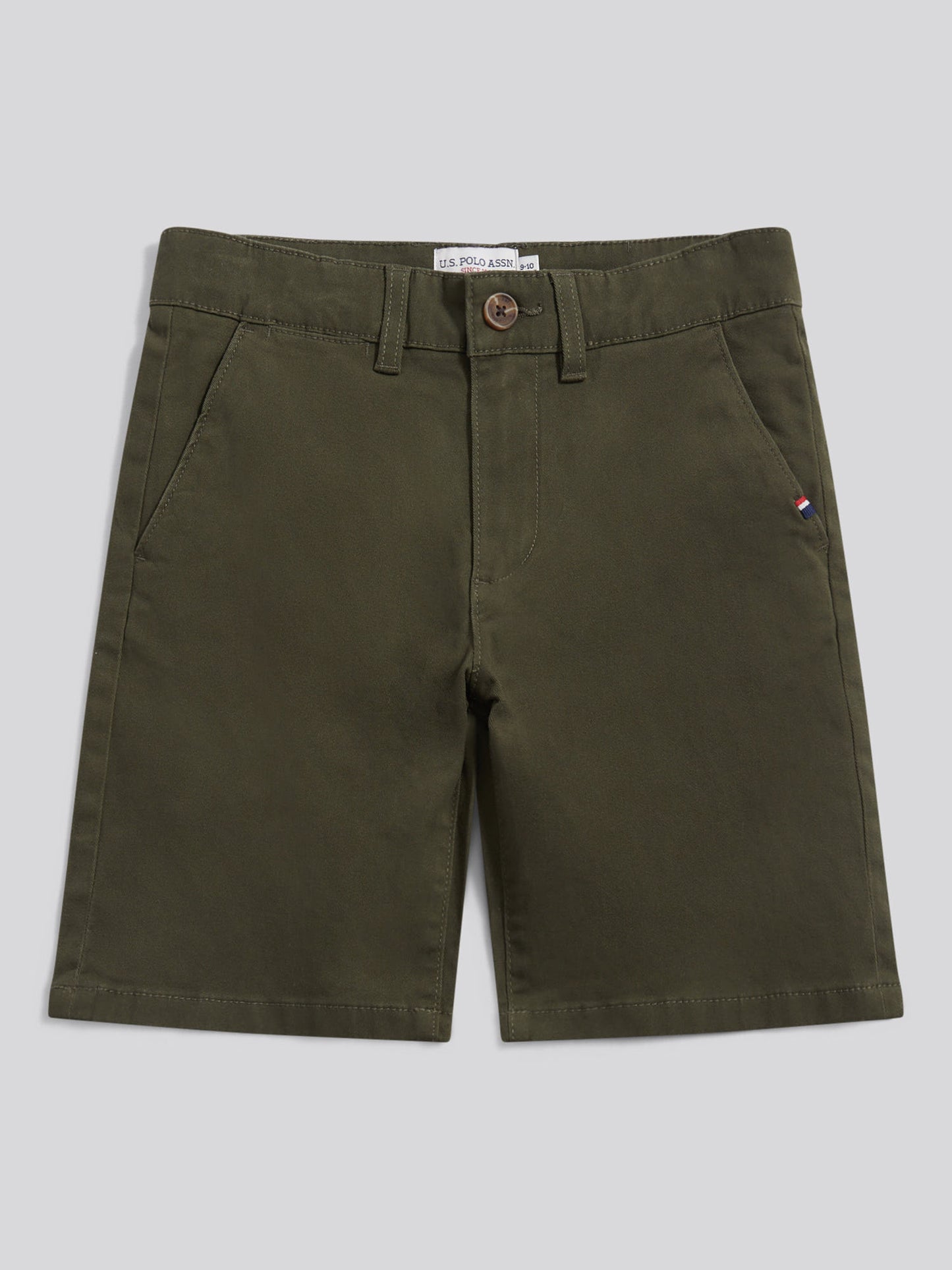 Boys Classic Chino Short in Forest Night