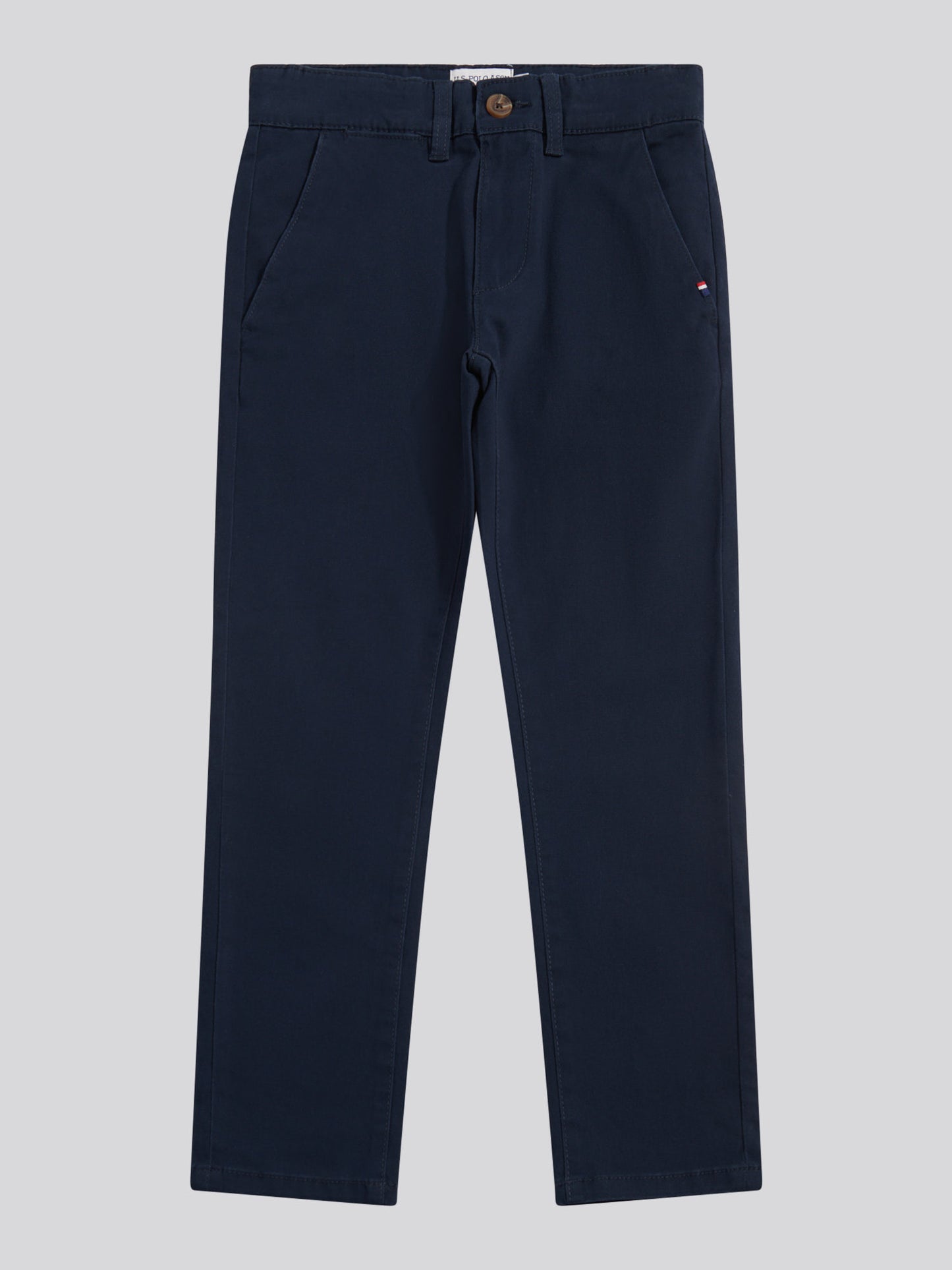 Boys Classic Chino in Dark Sapphire Navy / Haute Red DHM