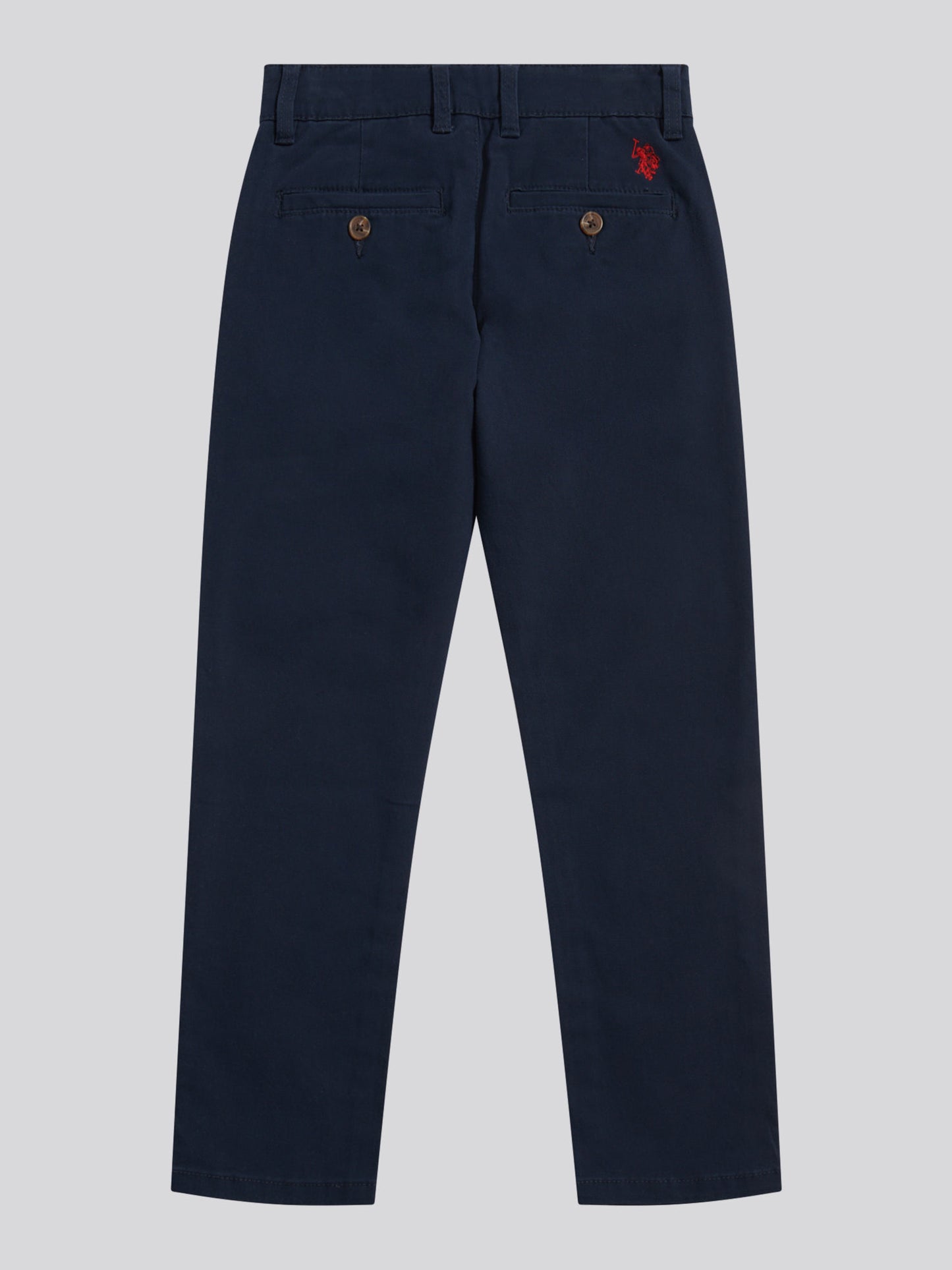 Boys Classic Chino in Dark Sapphire Navy / Haute Red DHM