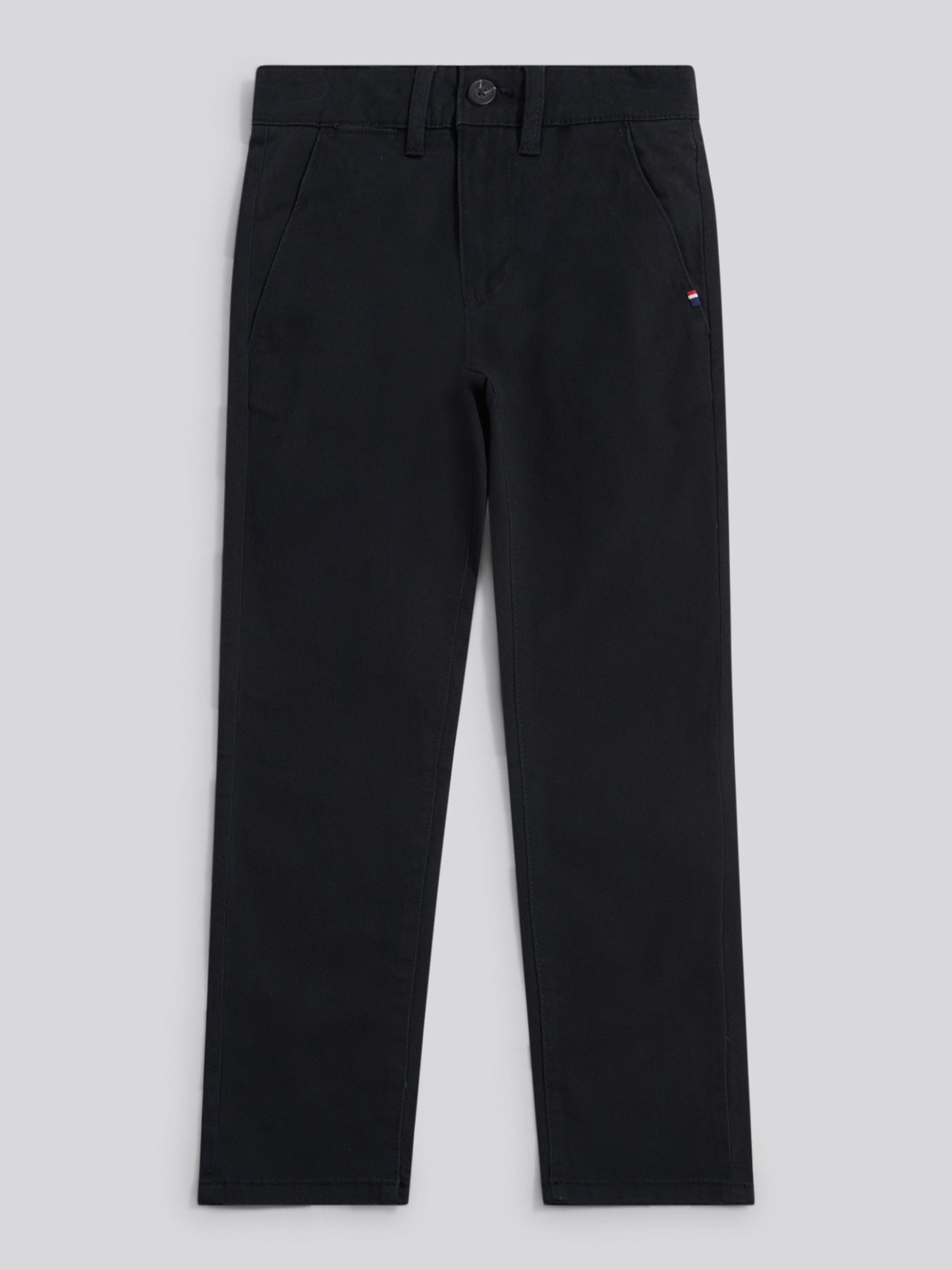 Boys Classic Chino in Black Bright White DHM