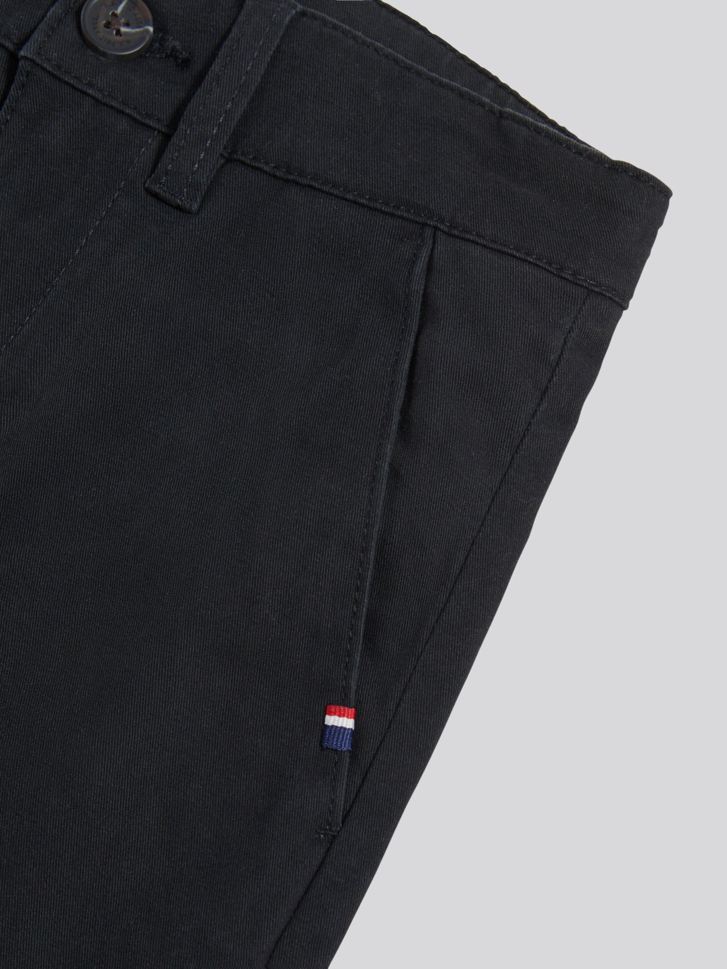 Boys Classic Chino in Black Bright White DHM