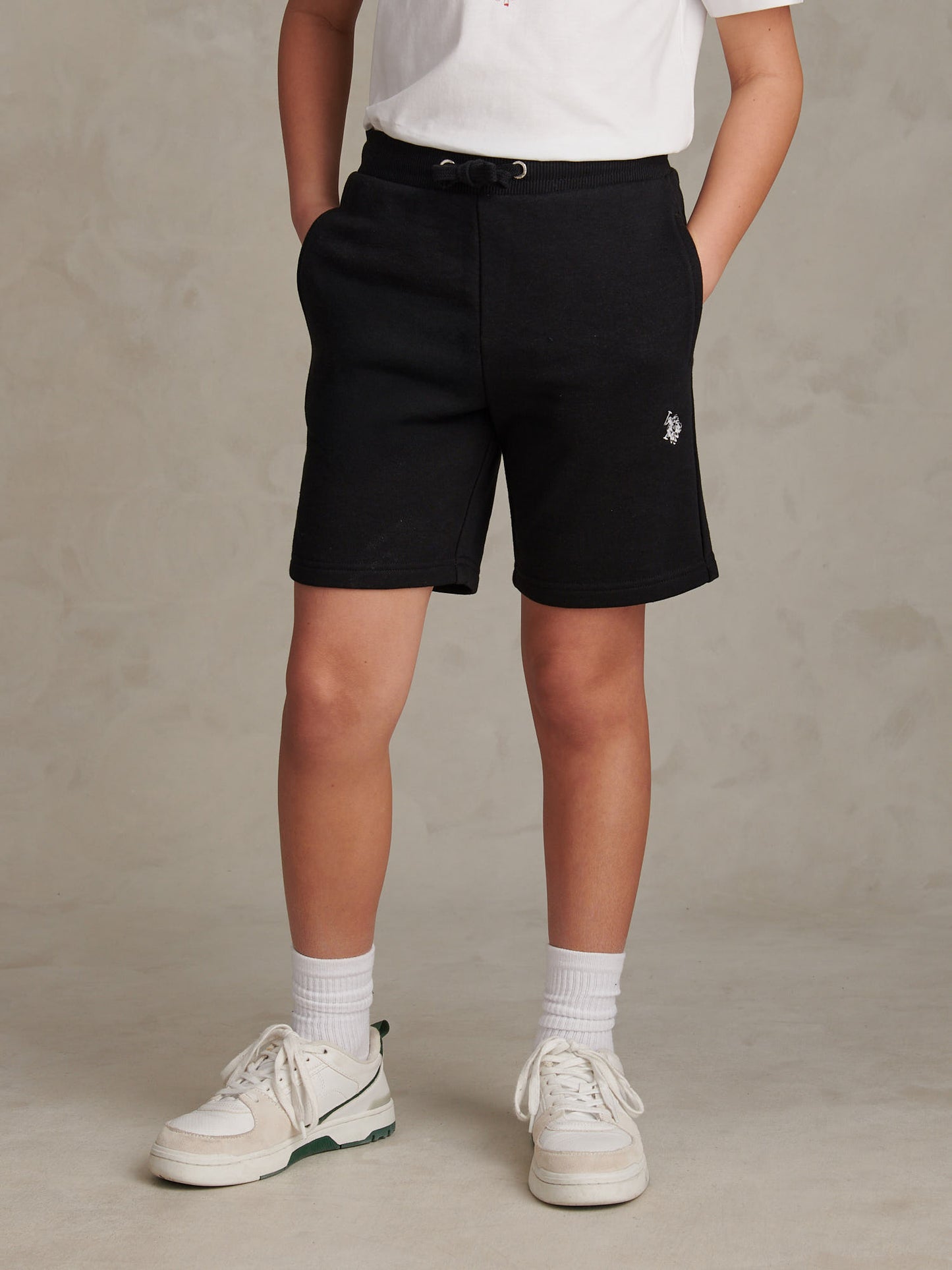 DHM LB Sweat Short Black Bright White DHM