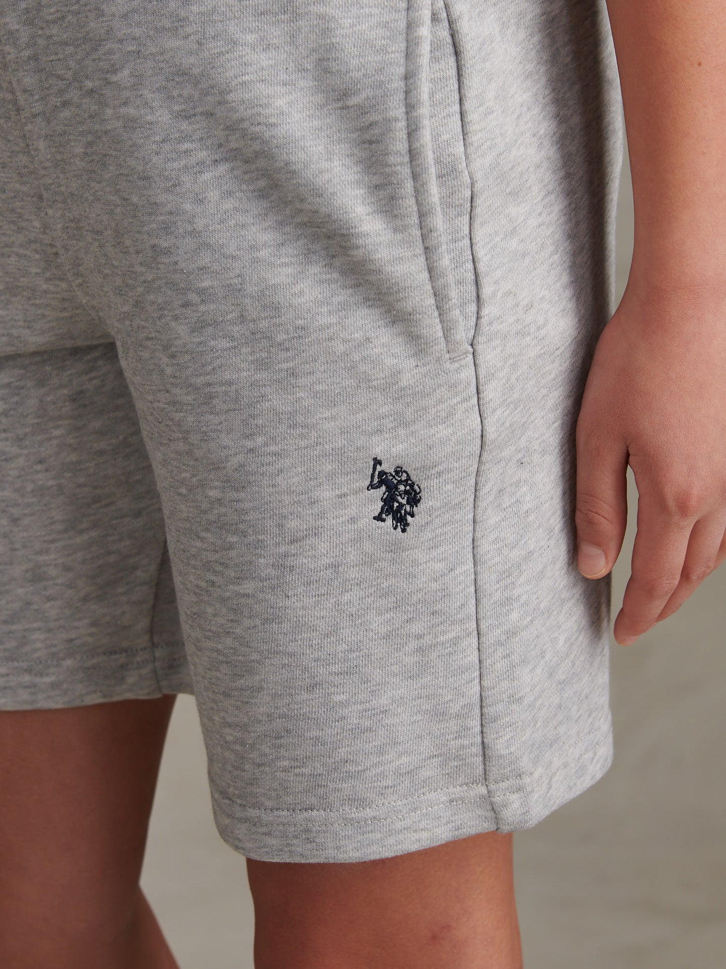 DHM LB Sweat Short Mid Grey Marl