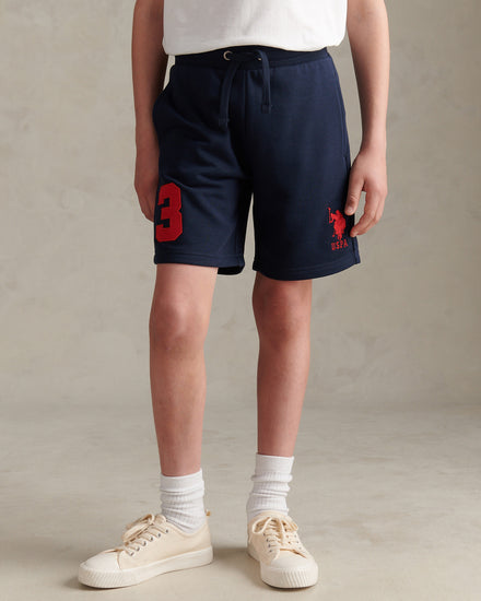 Player 3 Sweat Short Dark Sapphire Navy / Haute Red DHM