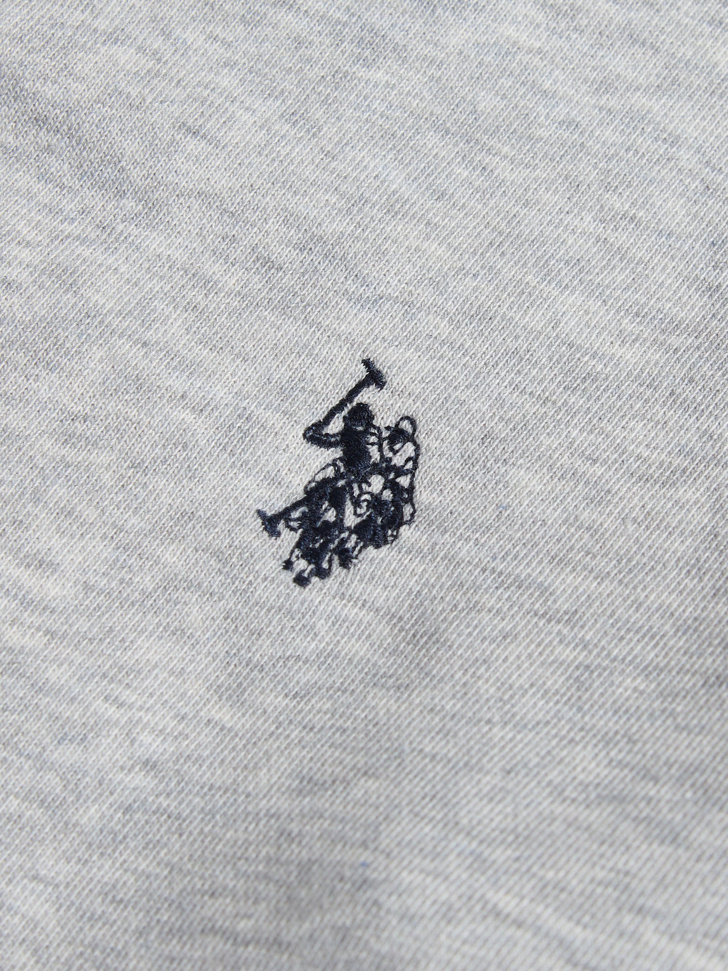Boys Double Horsemen Crew in Mid Grey Marl