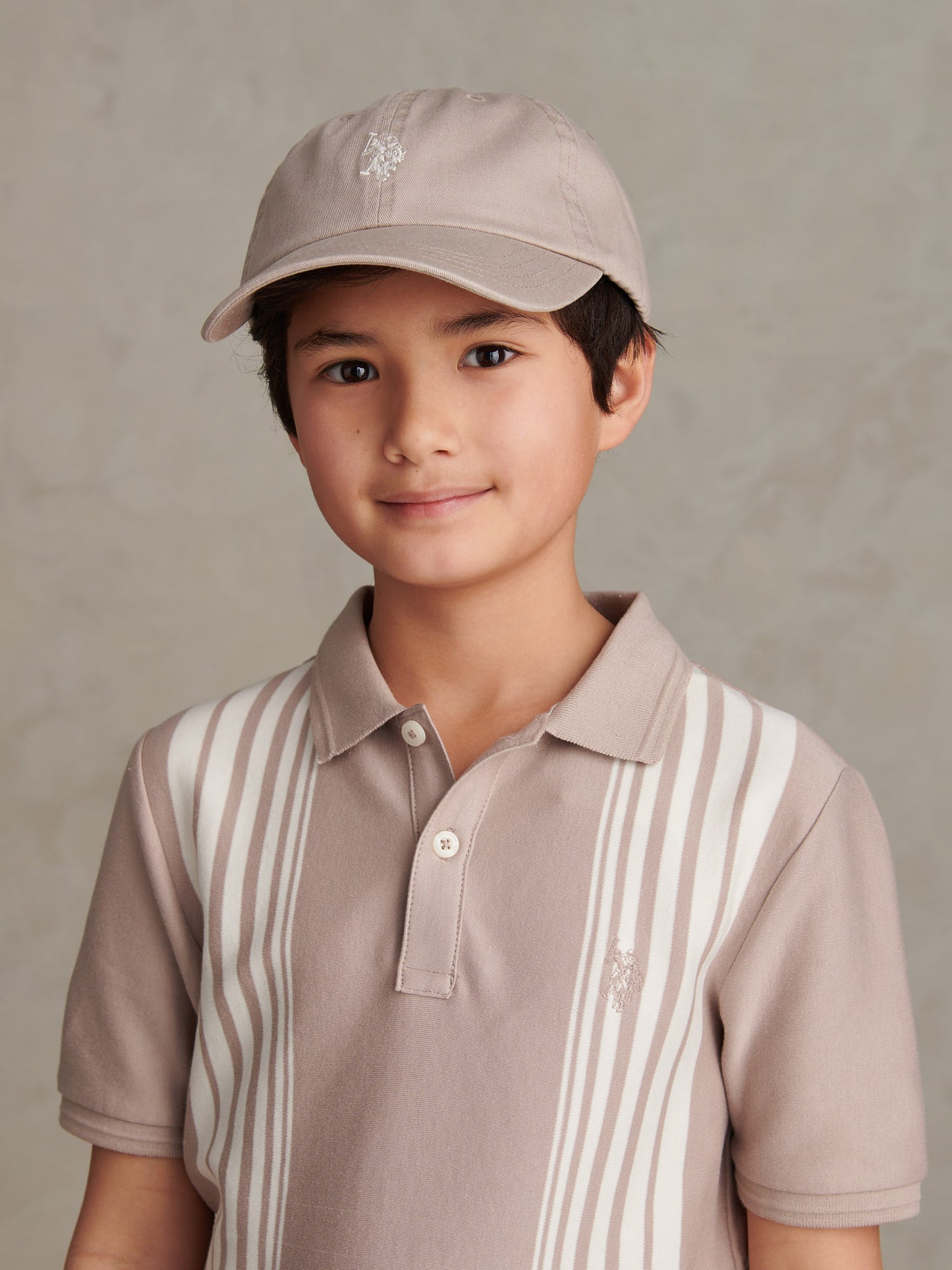 Boys Washed Outline Logo Cap Atmosphere